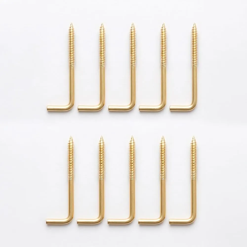 Byour3 Set 10 Chiodini per Astine con Molla a Pressione per Bacchette Estensibili Oro - immagine 1