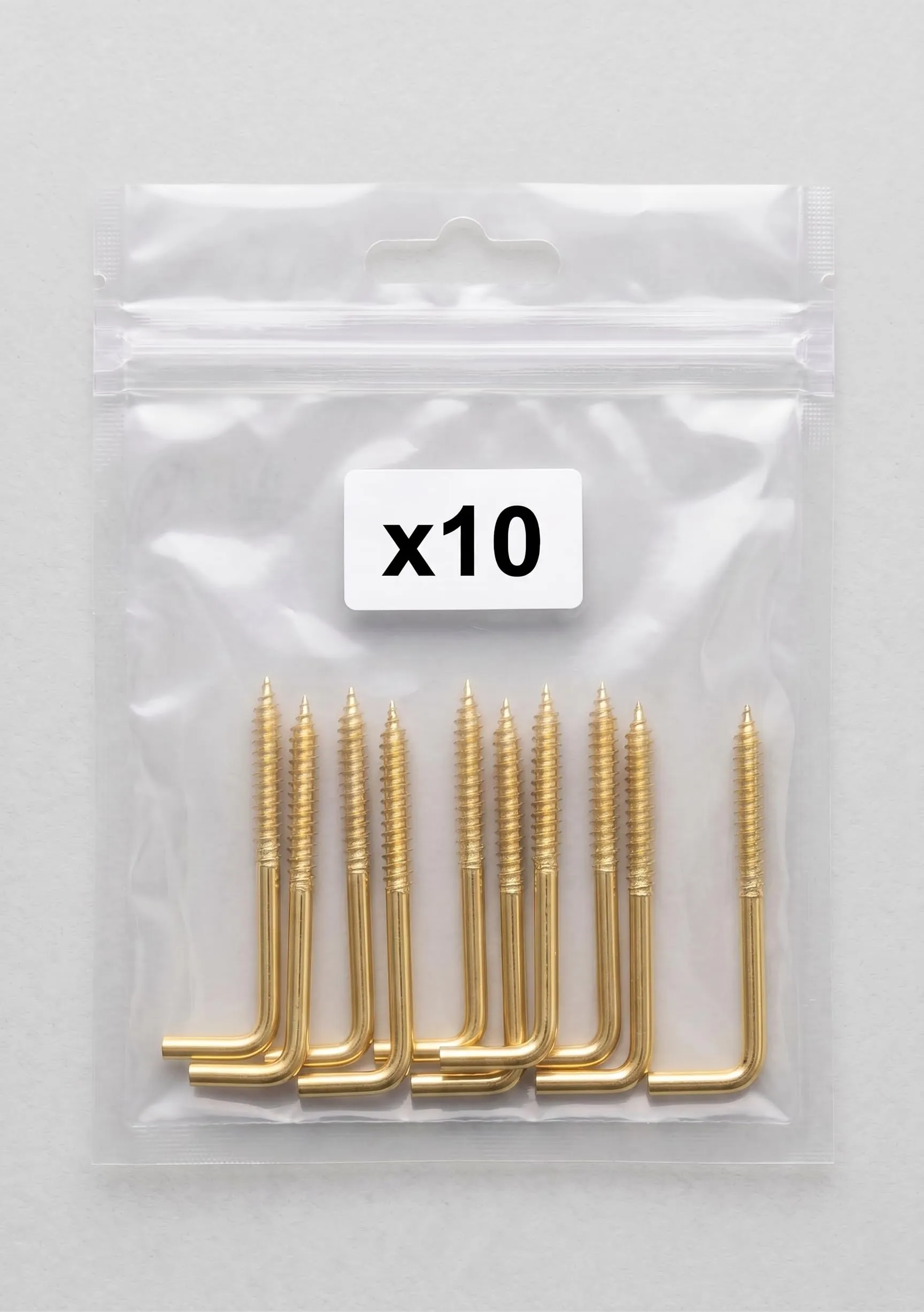 Byour3 Set 10 Chiodini per Astine con Molla a Pressione per Bacchette Estensibili Oro - immagine 2