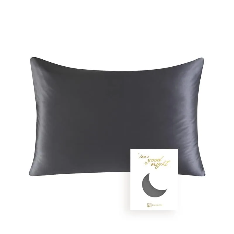 townssilk Federa in seta di gelso 19 Momme, 50x60cm, Darkgrey - immagine 8