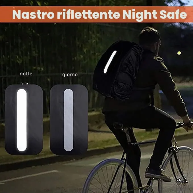 GUKOY Copertura Impermeabile per Zaino con Cinghia Riflettente, Nero, S (18-25L) - immagine 4