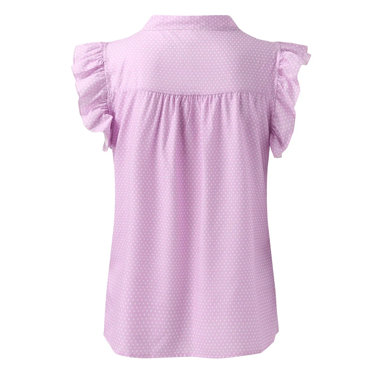 Uwdiohq Top da Donna in Chiffon Estivo a Righe Senza Maniche con Fiocco Nera - immagine 3
