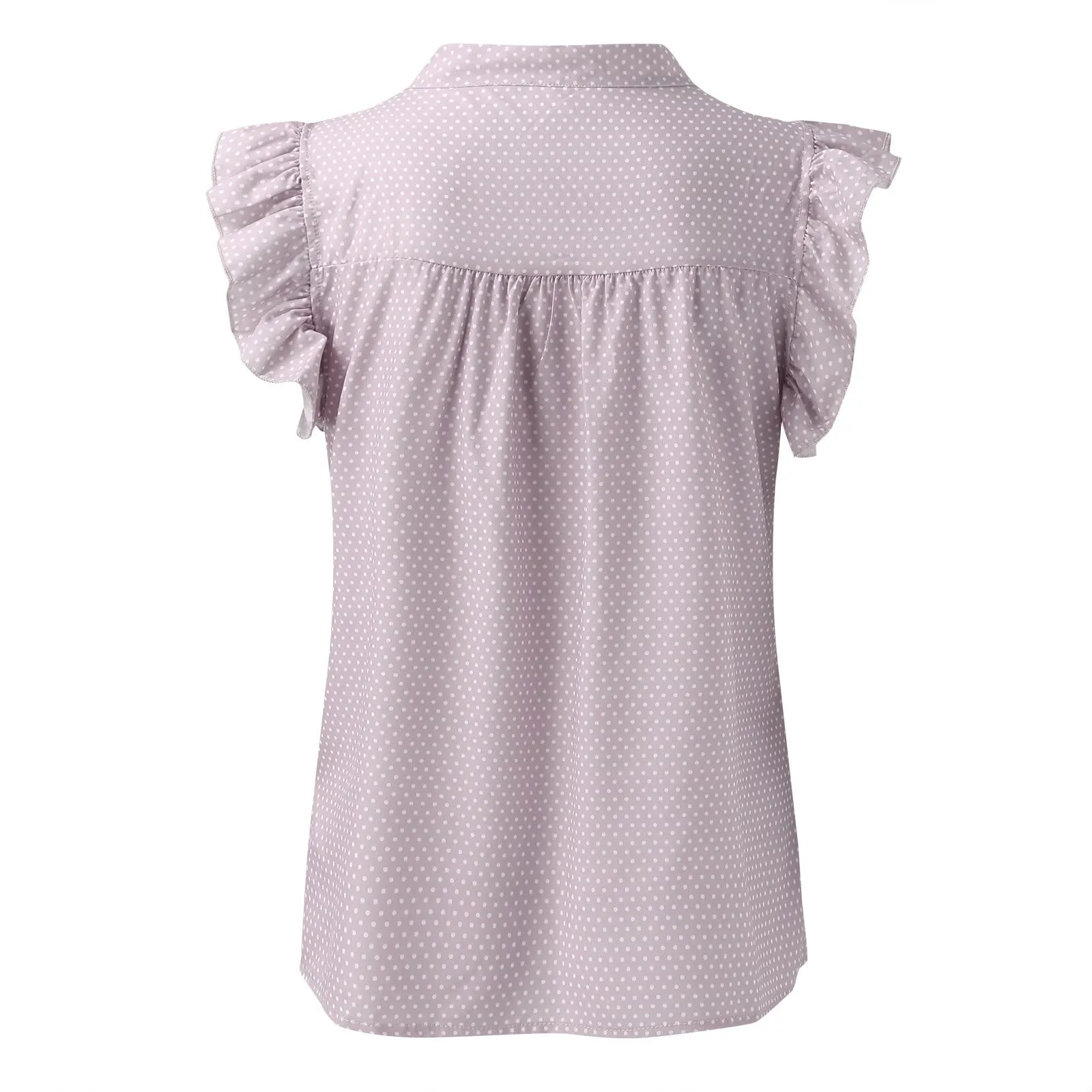 Uwdiohq Top da Donna in Chiffon Estivo a Righe Senza Maniche con Fiocco Nera - immagine 5