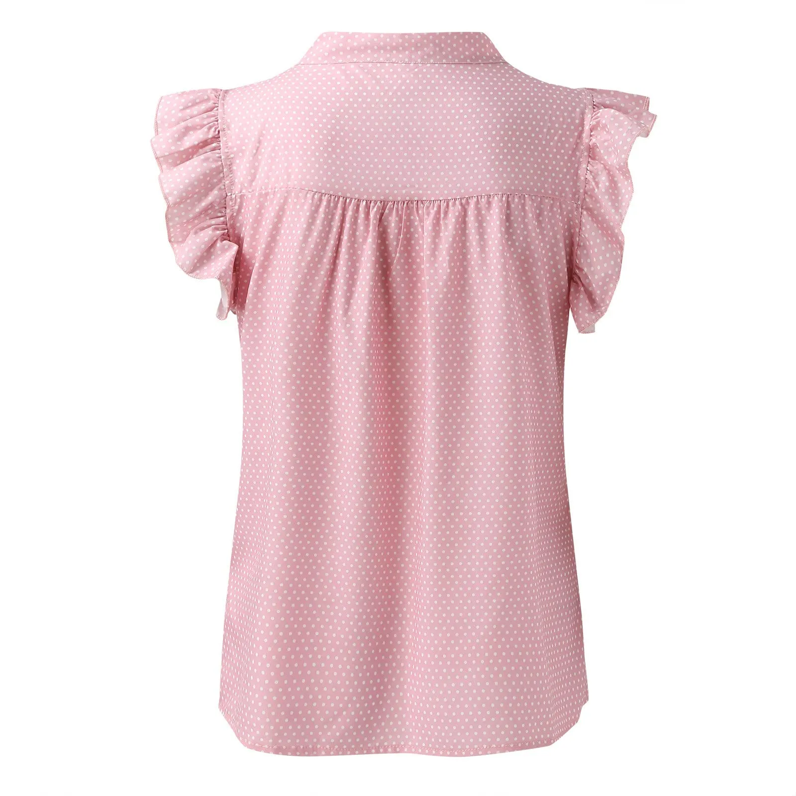 Uwdiohq Donna Top in Chiffon Estivo a Righe Senza Maniche con Fiocco - immagine 5