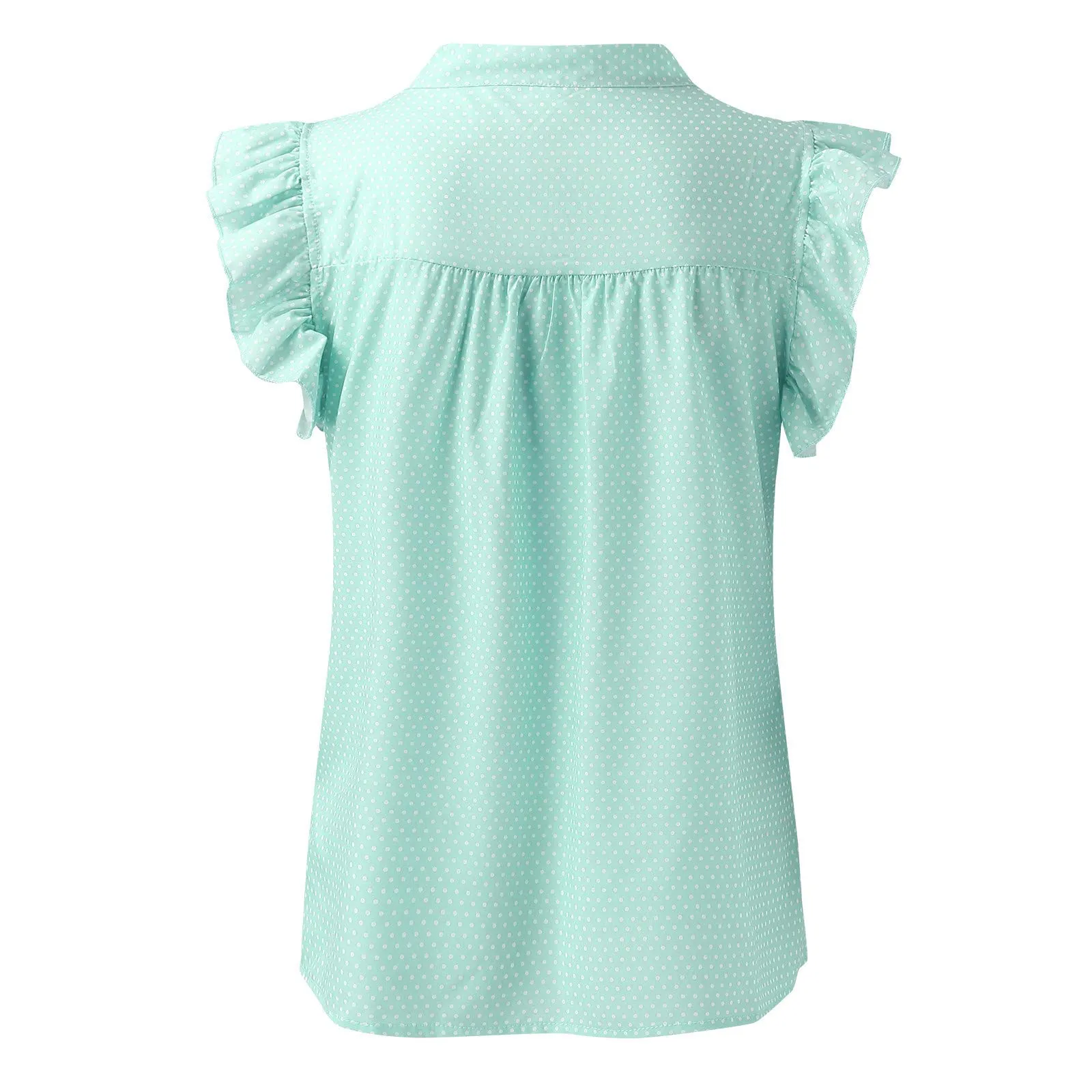 Uwdiohq Top Donna in Chiffon Estivo a Righe Senza Maniche con Fiocco Nere - immagine 3