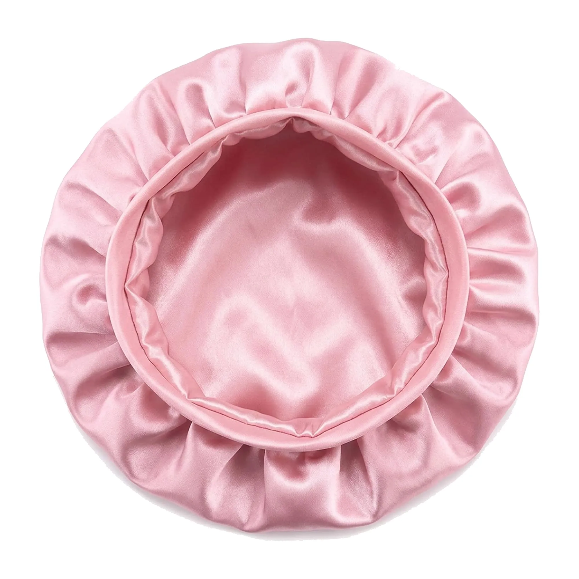 Boolavard Cuffia in Raso a Doppio Strato con Fascia per Capelli Ricci, Rosa, Taglia Unica - immagine 4