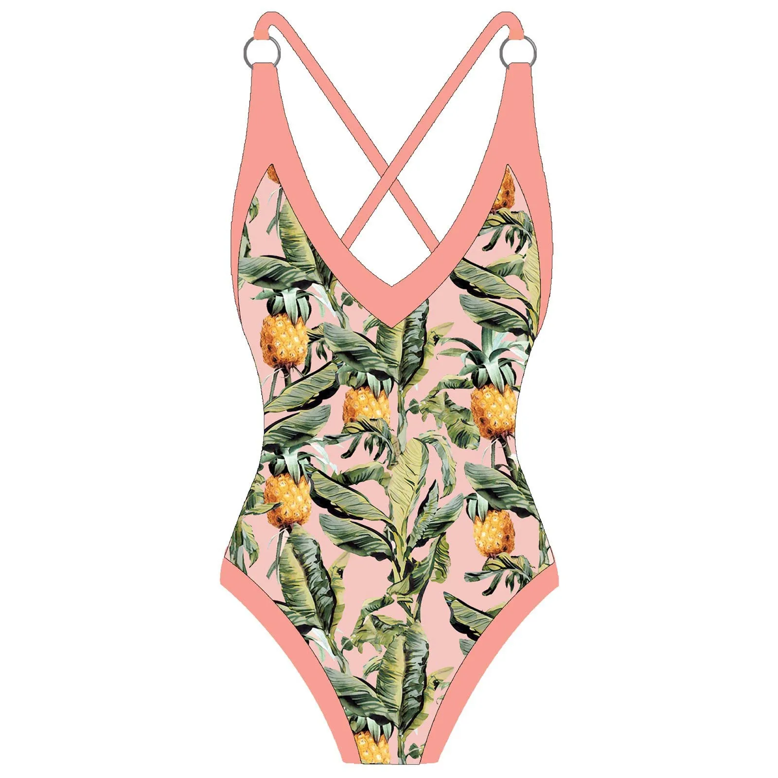 PAIDAXING Costume da Bagno Donna 2 Pezzi con Pareo, Stampa Floreale, Rosa, S - immagine 6