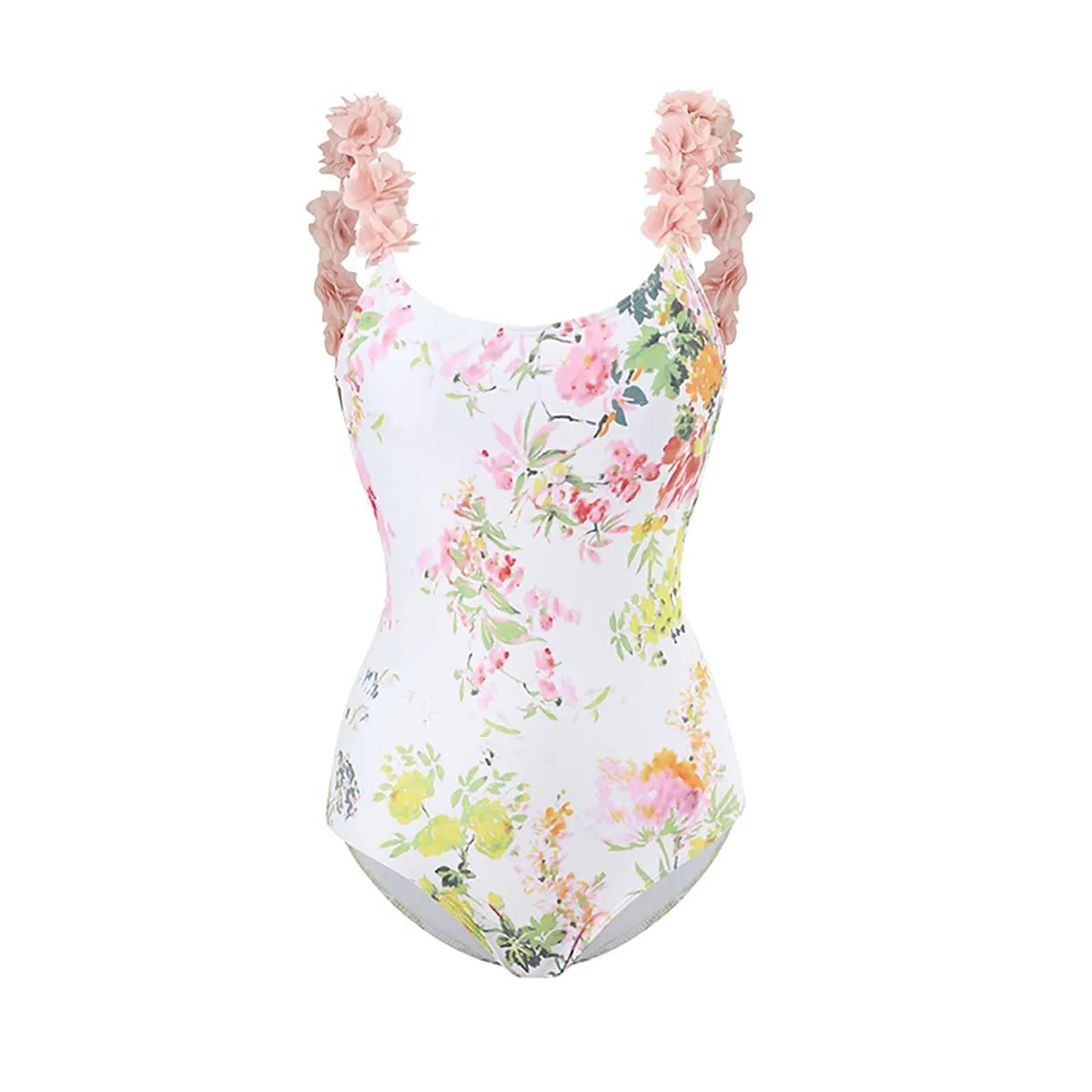 PAIDAXING Costume da bagno da donna a due pezzi con pareo, Stampa Floreale, Vino, M - immagine 4