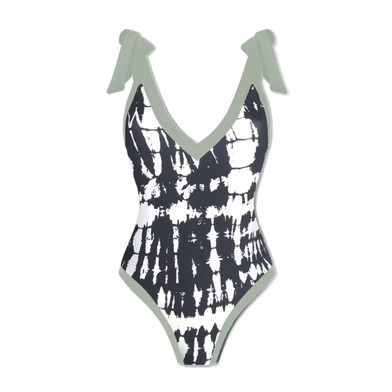 PAIDAXING Costume da bagno da donna 2 pezzi con pareo, stampa floreale, Nero, 3XL - immagine 4