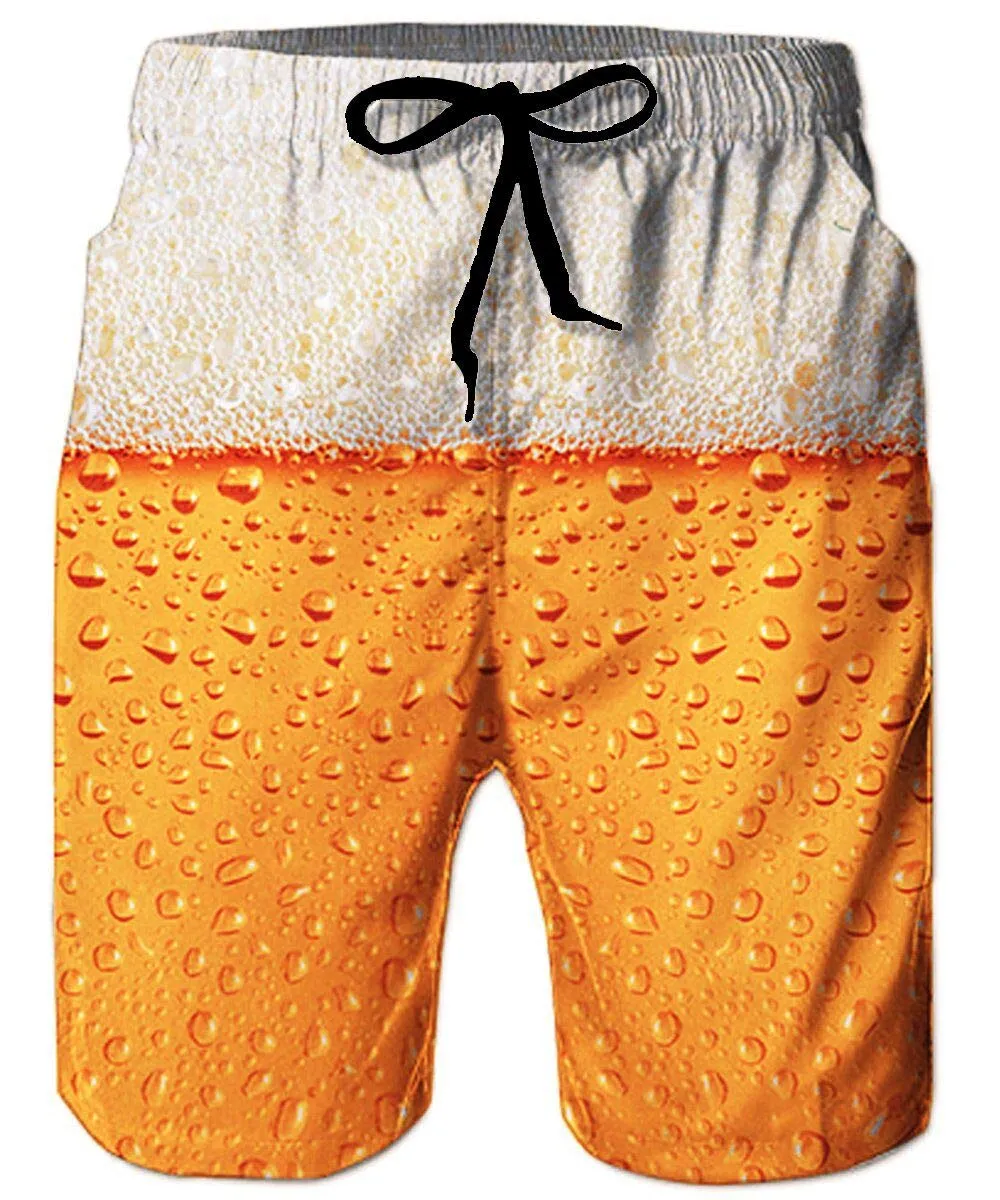 ALISISTER Costume da Mare Uomo Stampa Birra 3D XXL - immagine 1