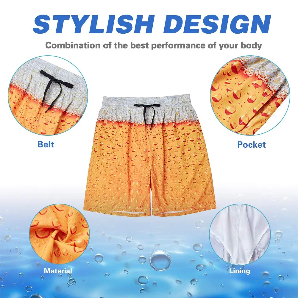 ALISISTER Costume da Mare Uomo Stampa Birra 3D XXL - immagine 4