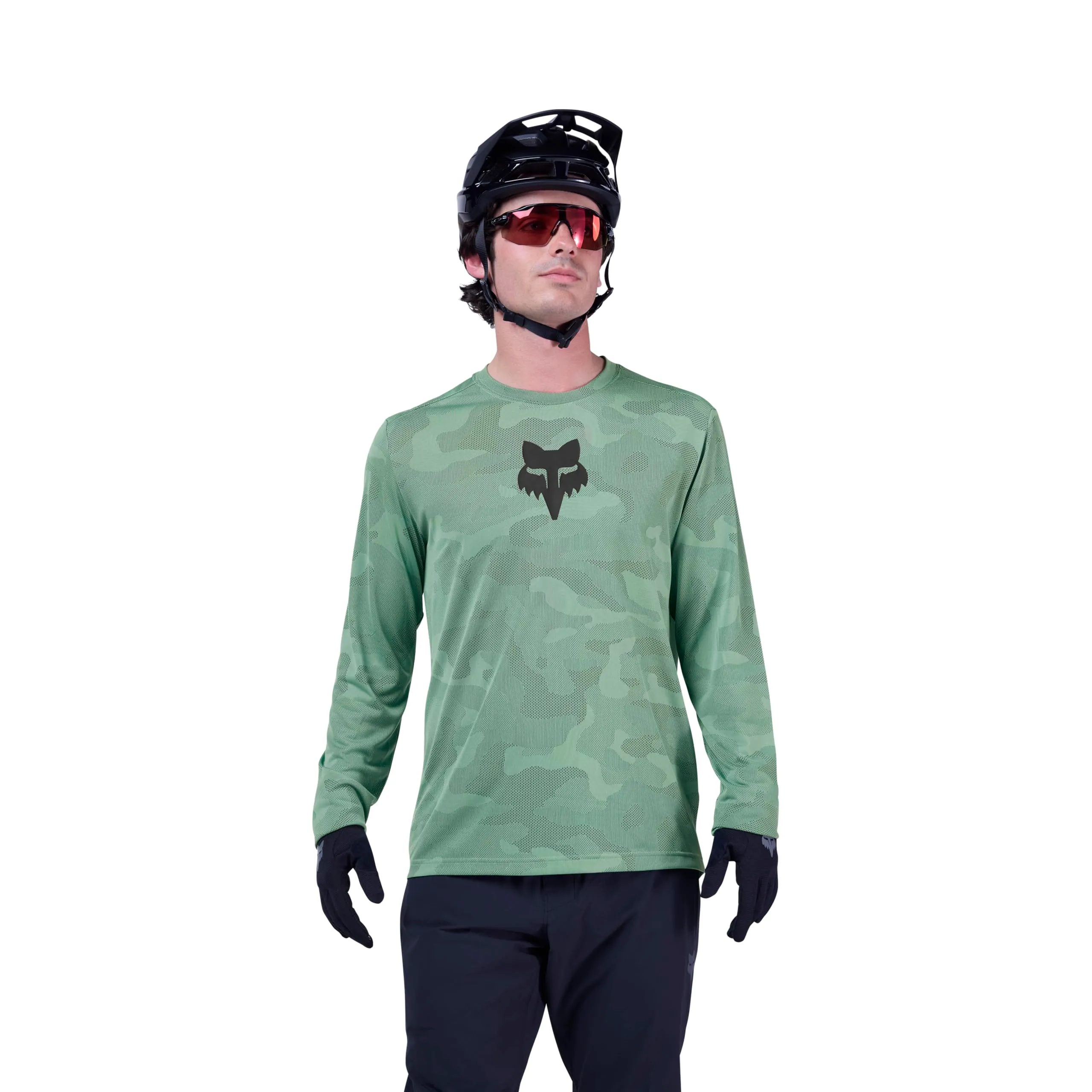 Fox Racing Ranger TruDri Maglia da Mountain Bike da Uomo a Maniche Lunghe, Pino, Taglia L - immagine 1