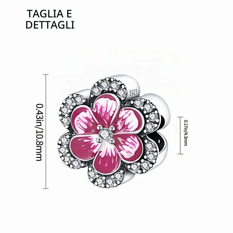TINSLO Bead Charm in Argento Sterling 925 con Cubic Zirconia, Compatibile con Braccialetti e Collane Europei - immagine 5