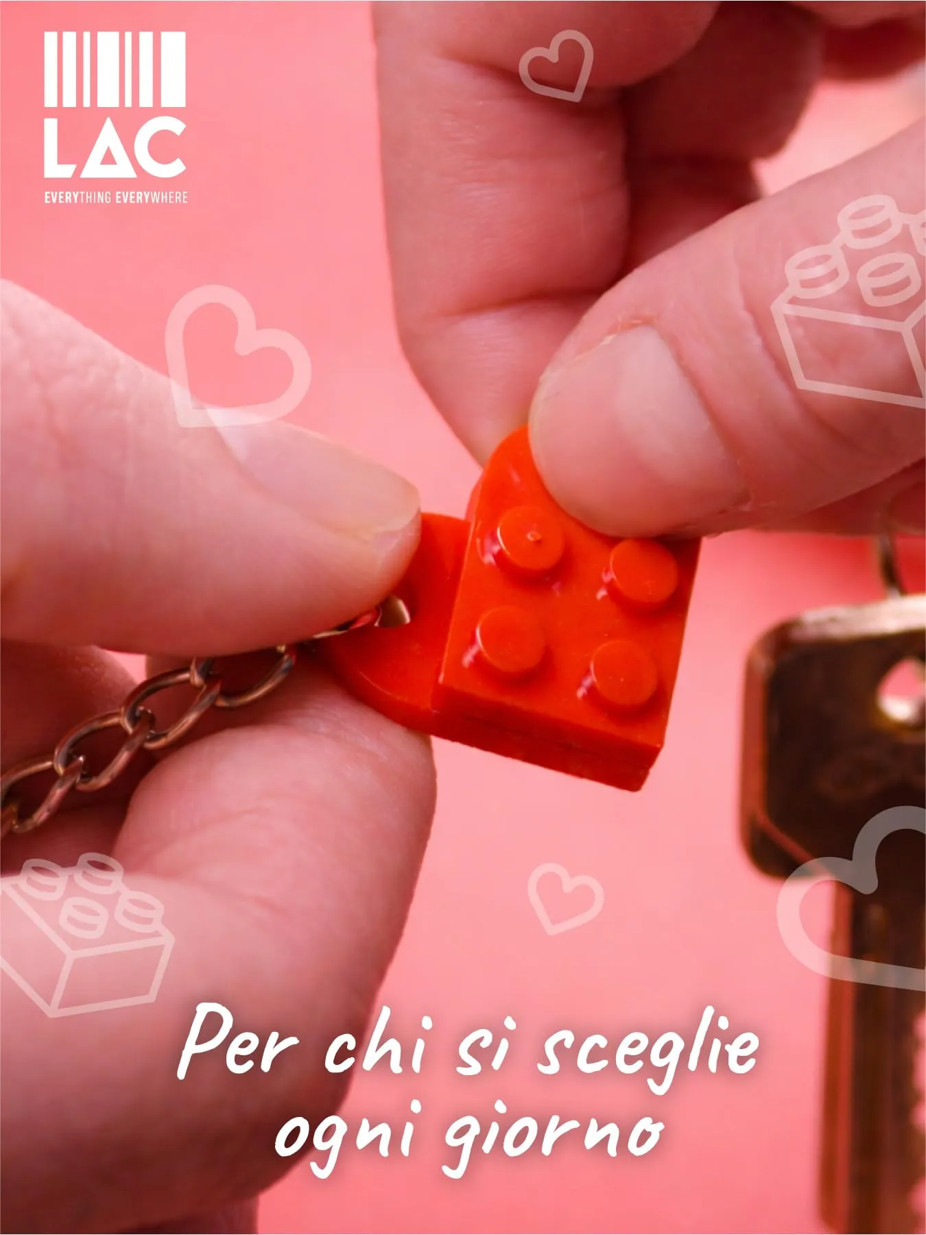 LAC EVERYTHING EVERYWHERE Portachiavi Coppia Cuore (Rosso) - immagine 3