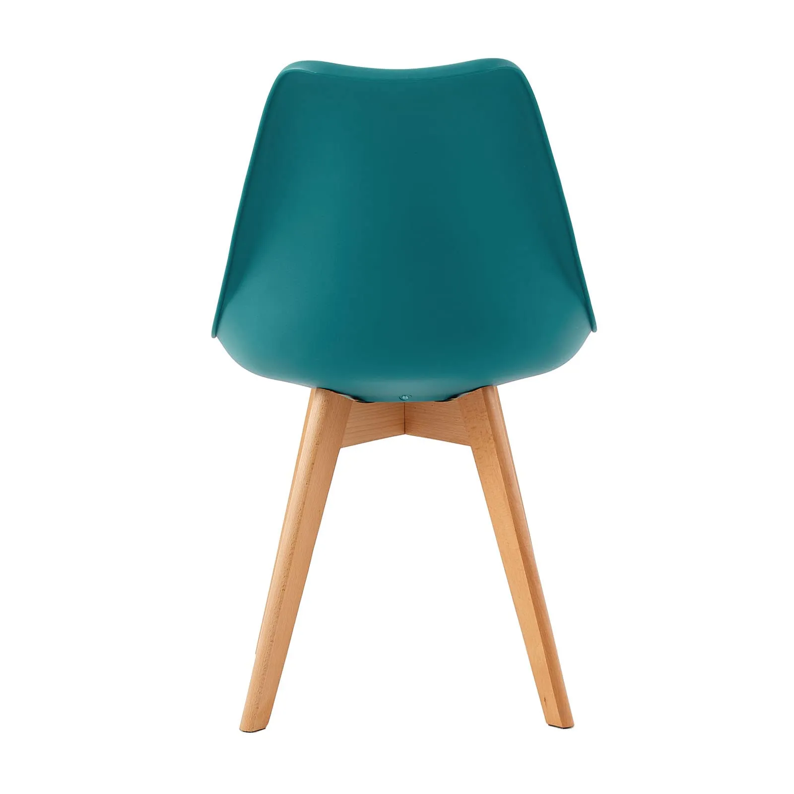 EGGREE Set di 8 Sedie da Sala da Pranzo in Faggio Massiccio, Plastica e Cuscino in PU, Stile Moderno Scandinavo (2 Rosa Fumé, 2 Turchese, 2 Verde Menta, 2 Grigio Viola) - immagine 8