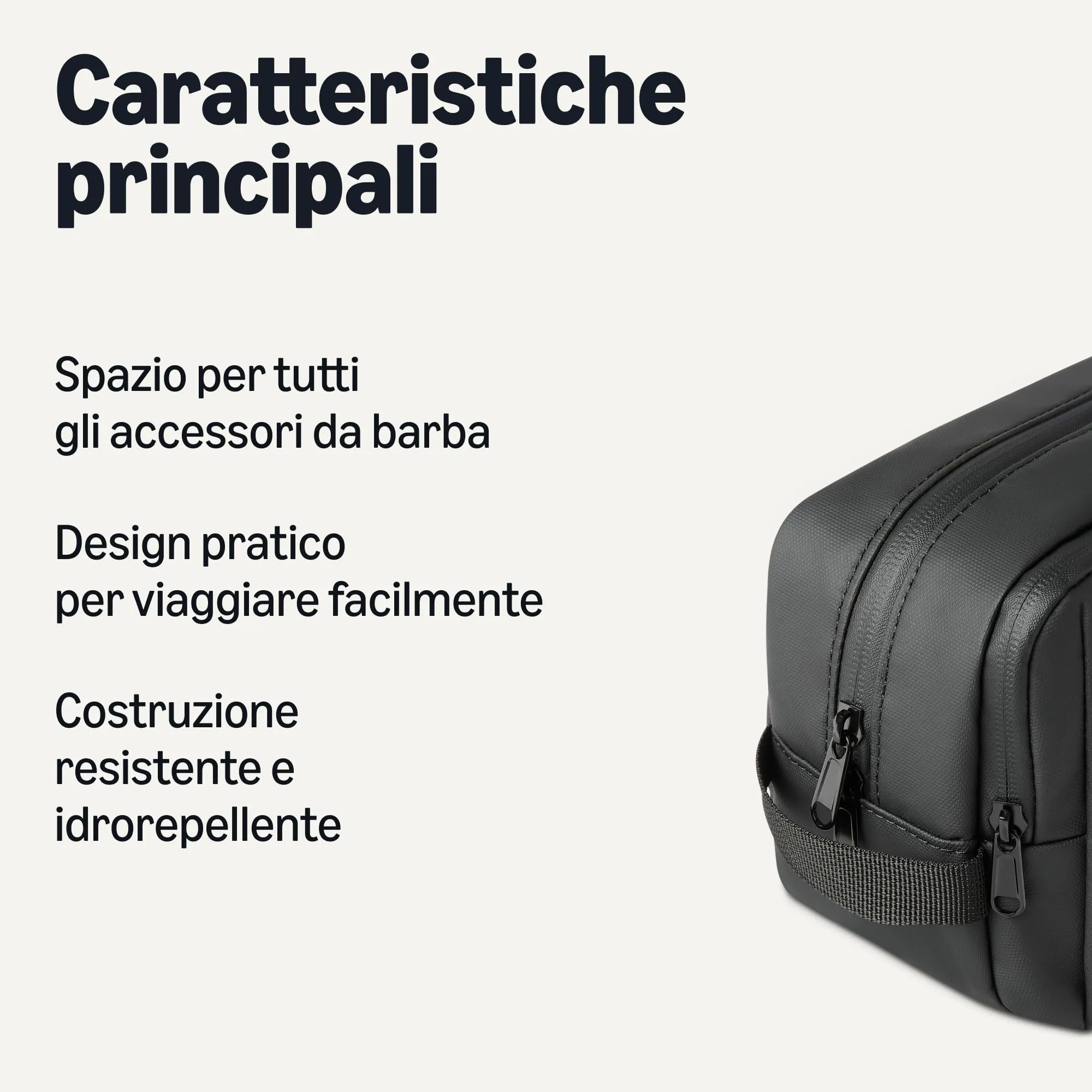 Amazon Essentials Borsa da toilette da viaggio Dopp Kit, 25,4 cm, Nero - immagine 2
