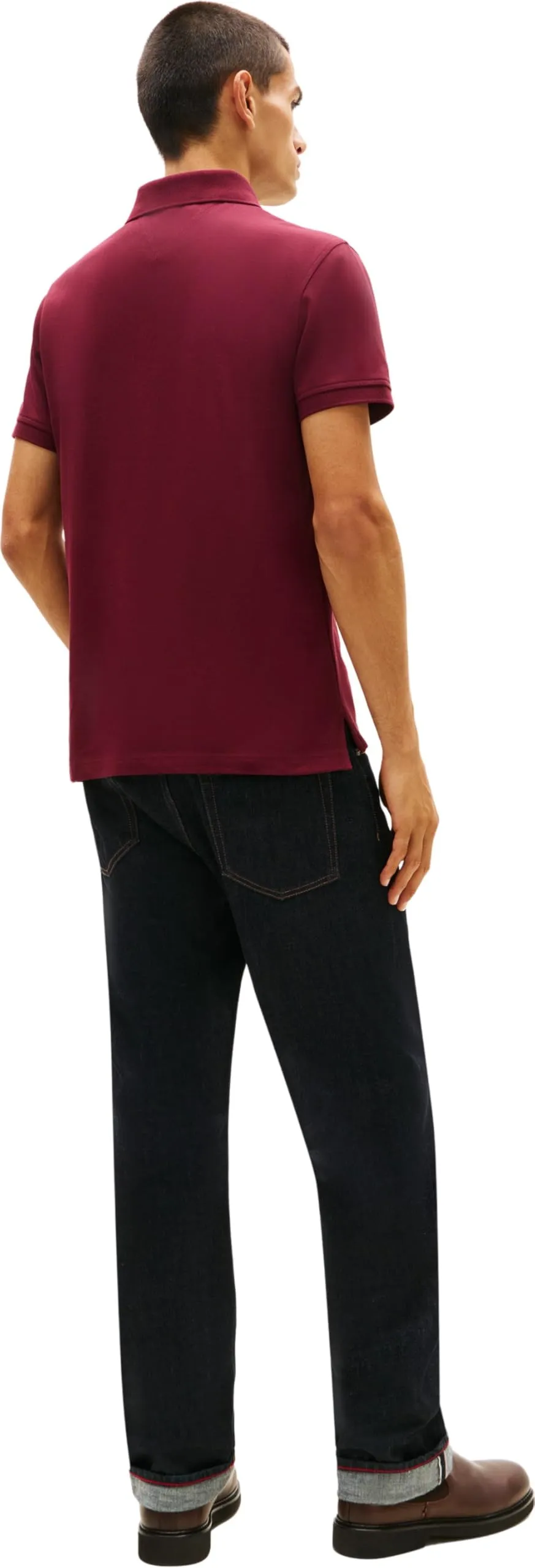Tommy Hilfiger Uomo Maglietta Polo Maniche Corte 1985 Slim Fit, Rosso Deep Rouge, M - immagine 2