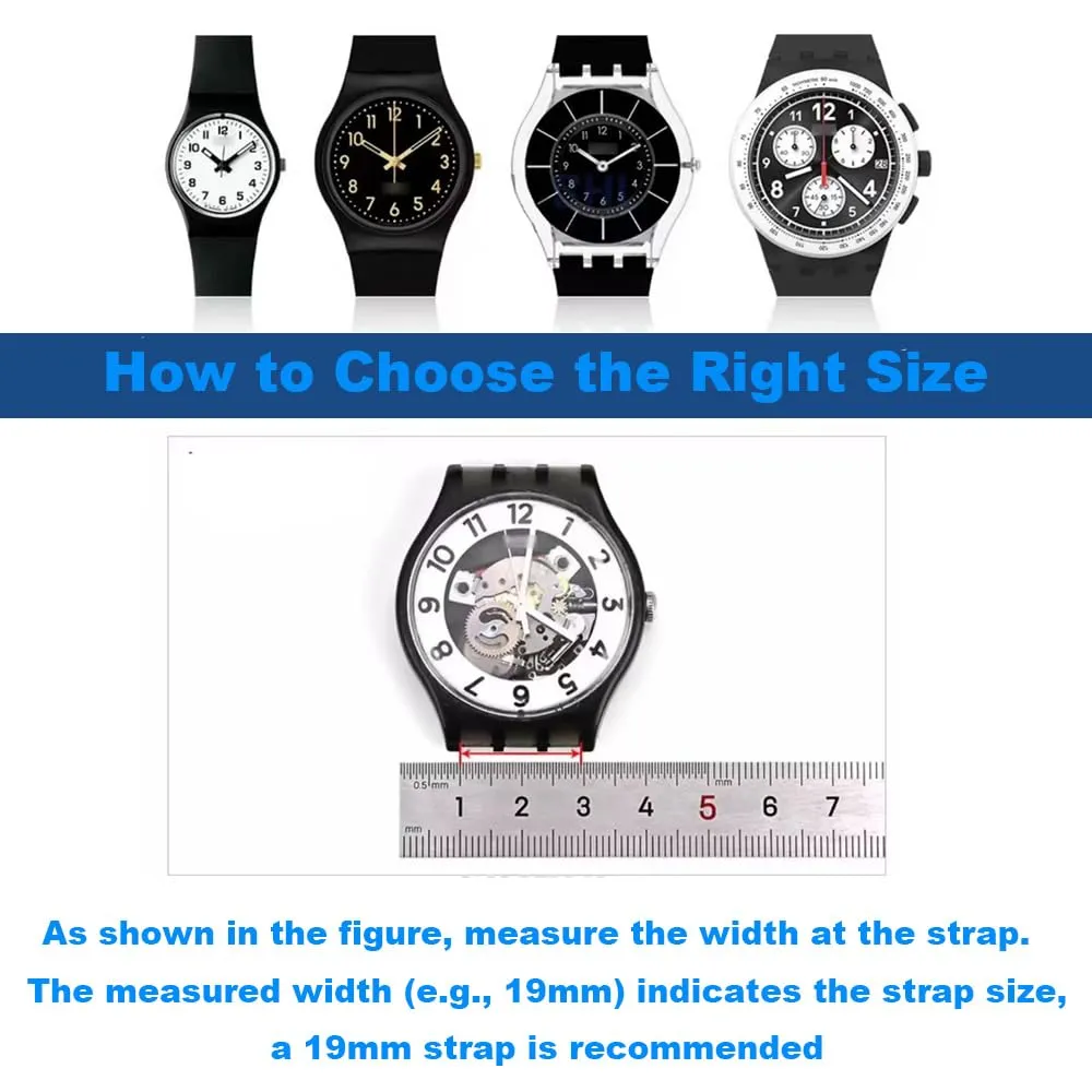 OLXIYOC Cinturino per orologio in silicone impermeabile 17mm, Grigio - immagine 4