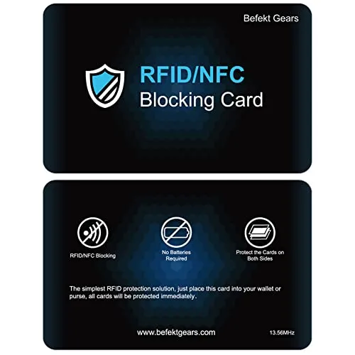 Befekt Gears RFID Protection Card, 2 Piece RFID/NFC Blocking Sleeves - immagine 2