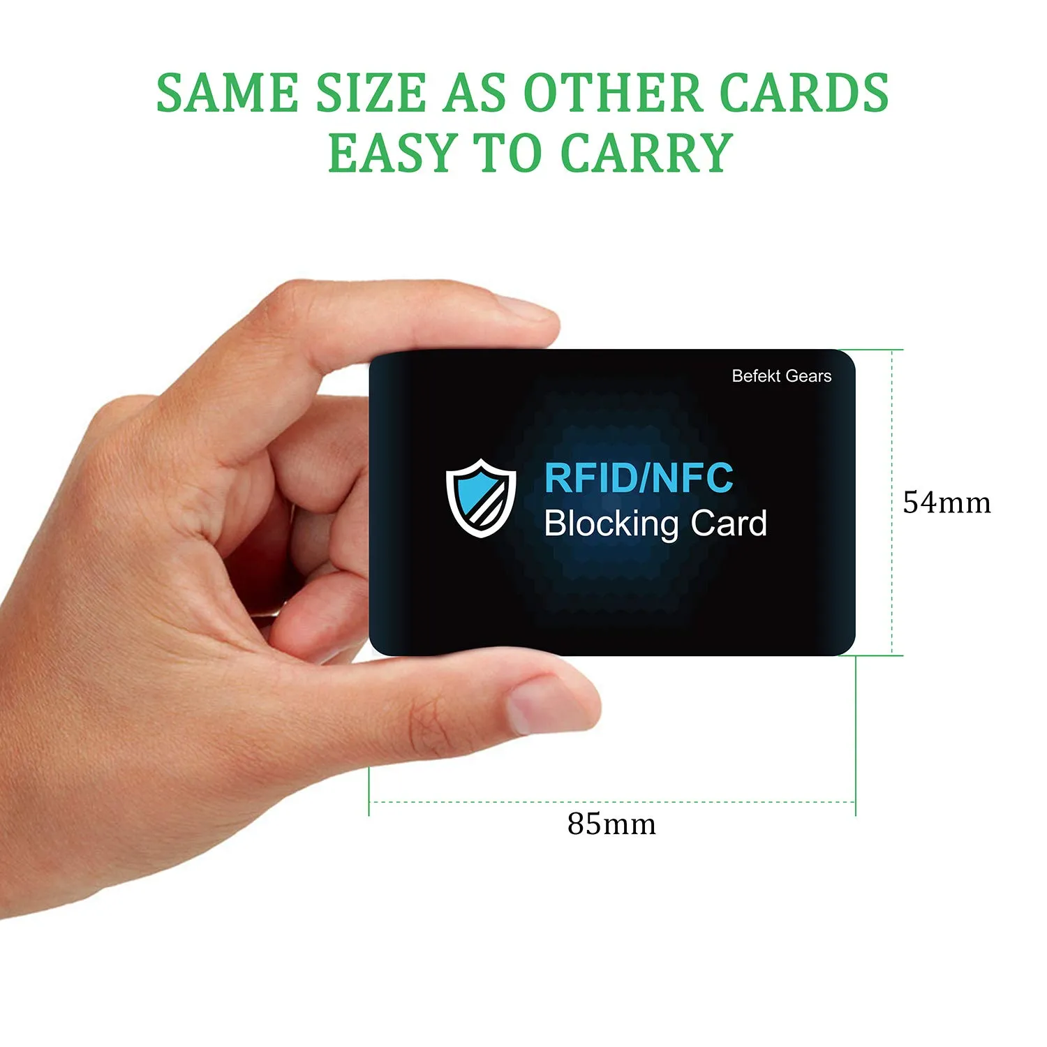 Befekt Gears RFID Protection Card, 2 Piece RFID/NFC Blocking Sleeves - immagine 4