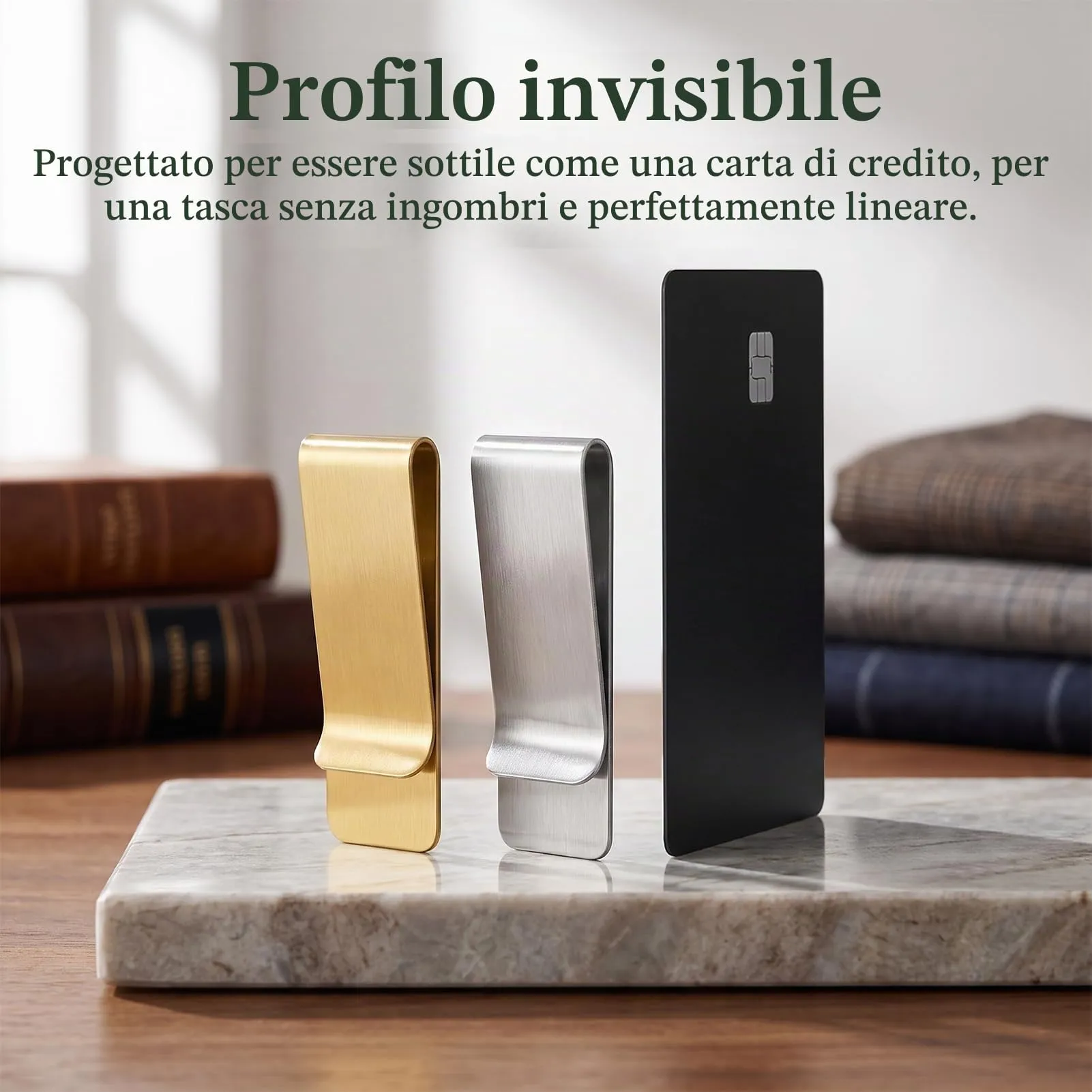 SZXMDKH Fermasoldi in Metallo, 2 Pezzi (Argento e Oro) - immagine 2