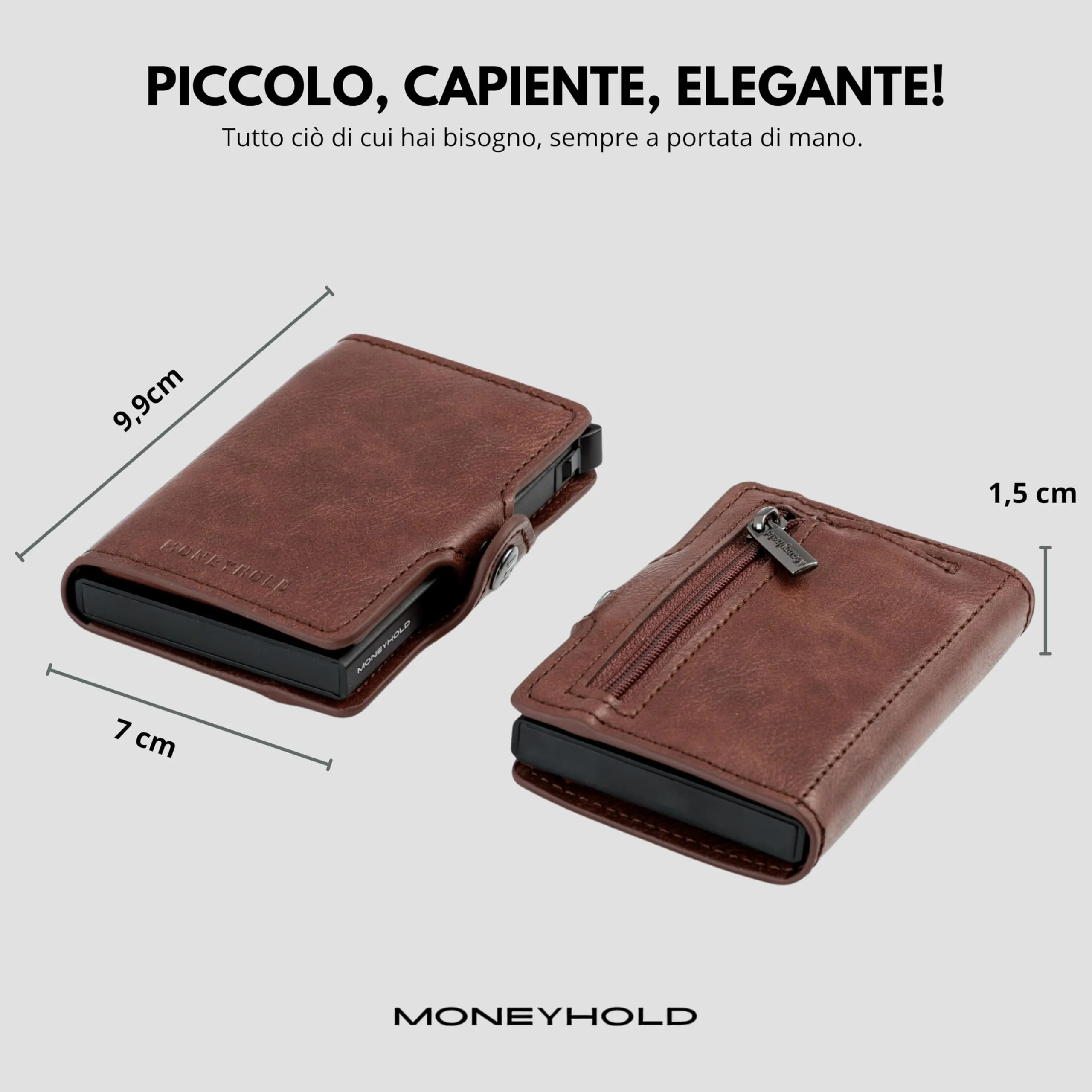Moneyhold Portafoglio Uomo Slim in Similpelle con Protezione RFID e Porta Carte (10 Tessere) - immagine 4