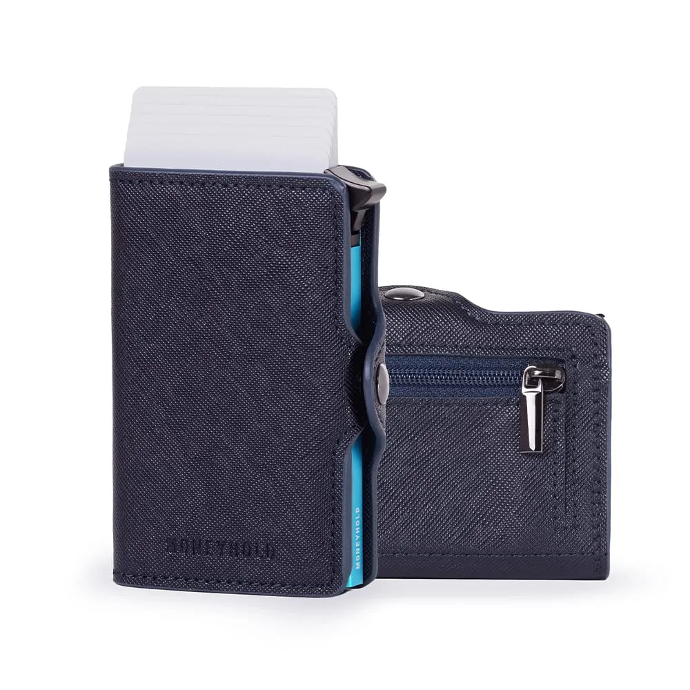 Moneyhold Portafoglio Uomo Slim in Similpelle con Protezione RFID e Porta Carte (10 Tessere) - immagine 1