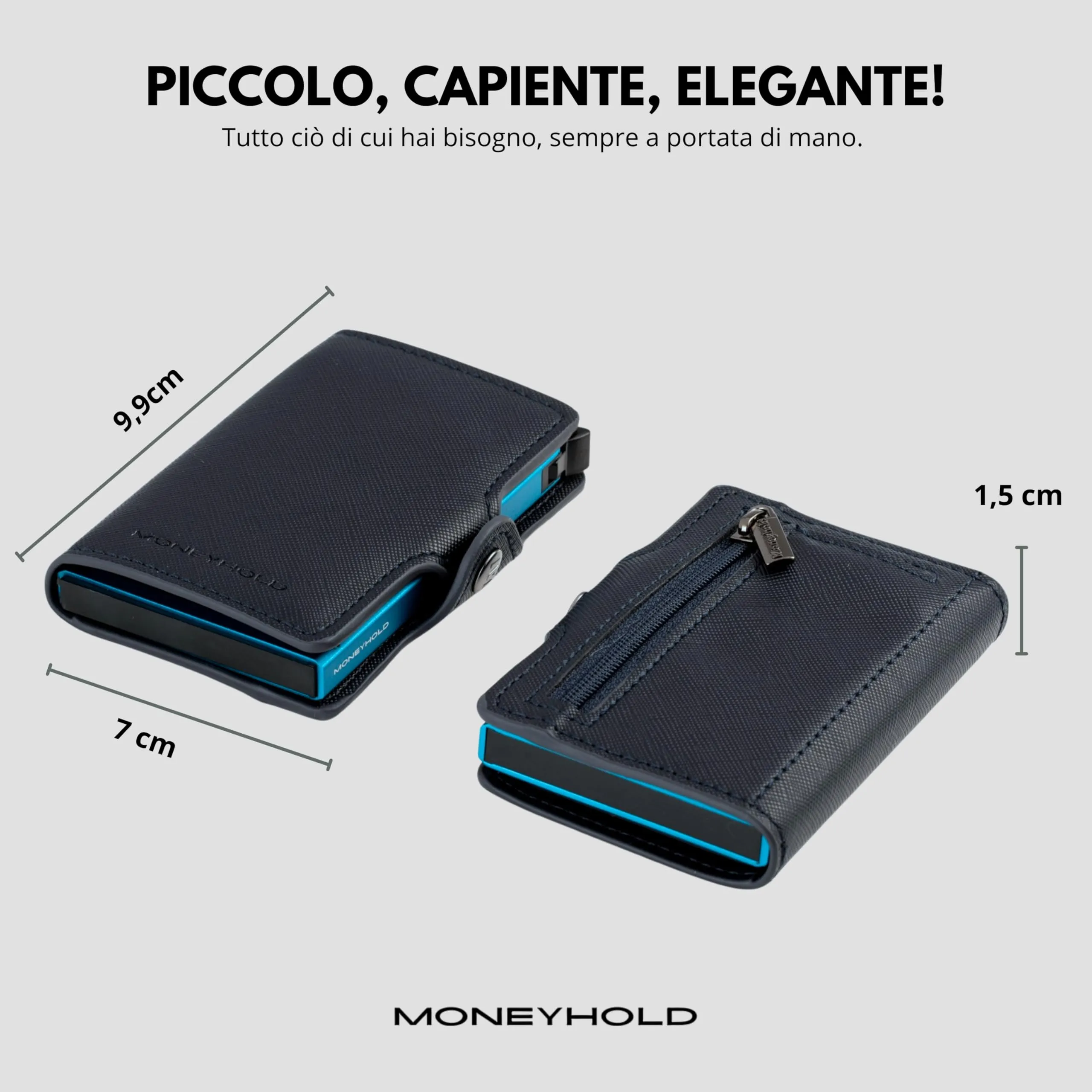 Moneyhold Portafoglio Uomo Slim in Similpelle con Protezione RFID e Porta Carte (10 Tessere) - immagine 4