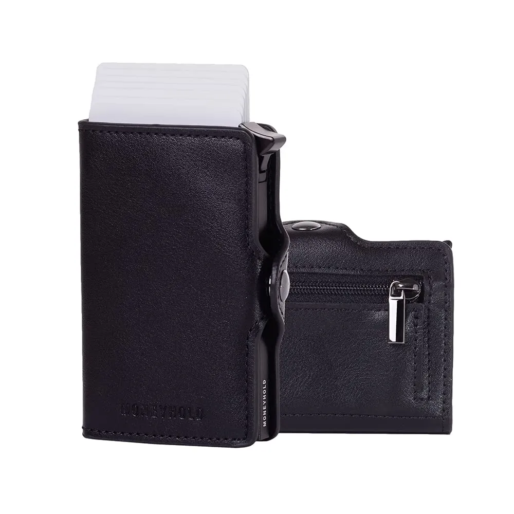 Moneyhold Portafoglio Uomo Slim in Similpelle con Protezione RFID e Portamonete - immagine 1
