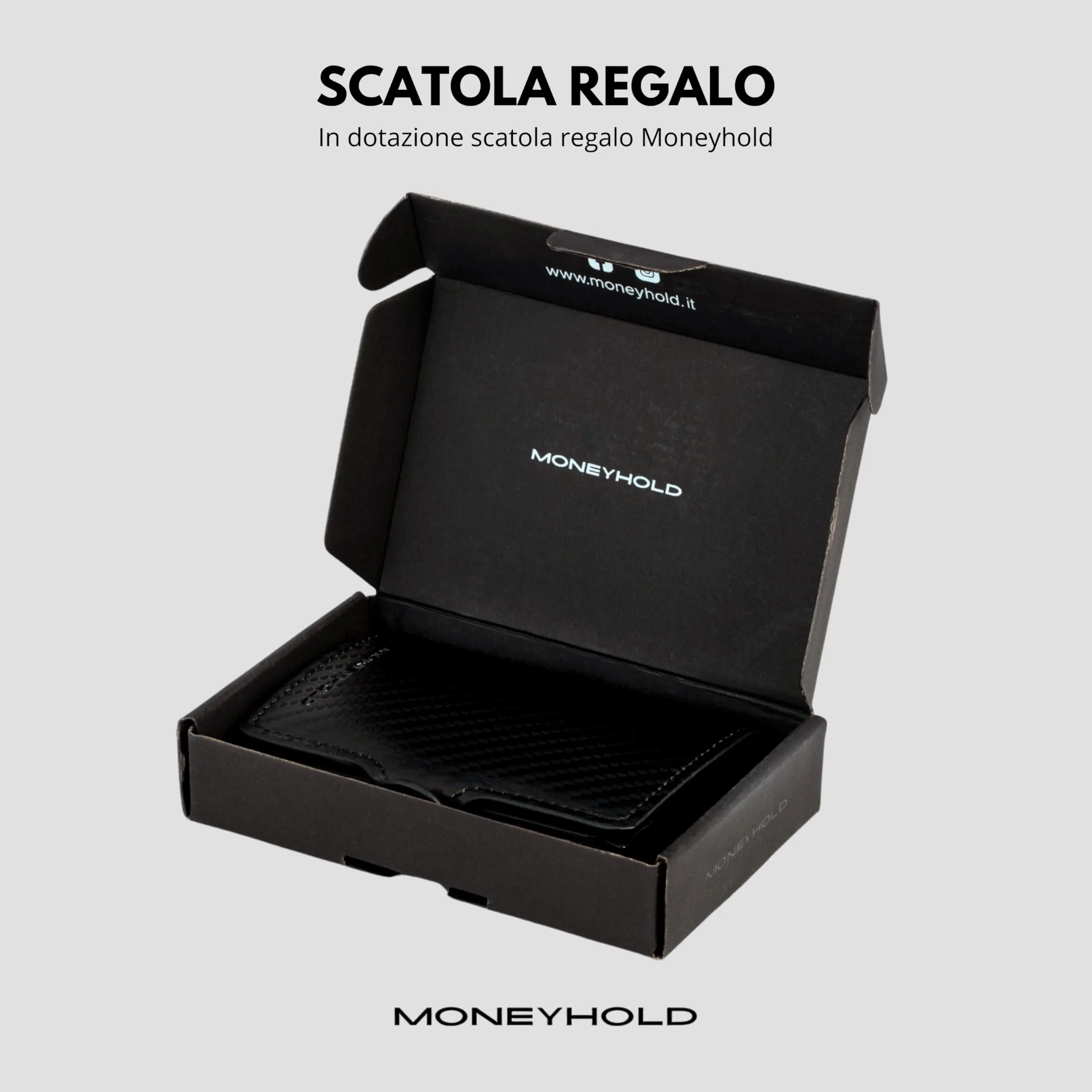 Moneyhold Portafoglio Uomo Slim in Similpelle con Protezione RFID e Portamonete - immagine 5