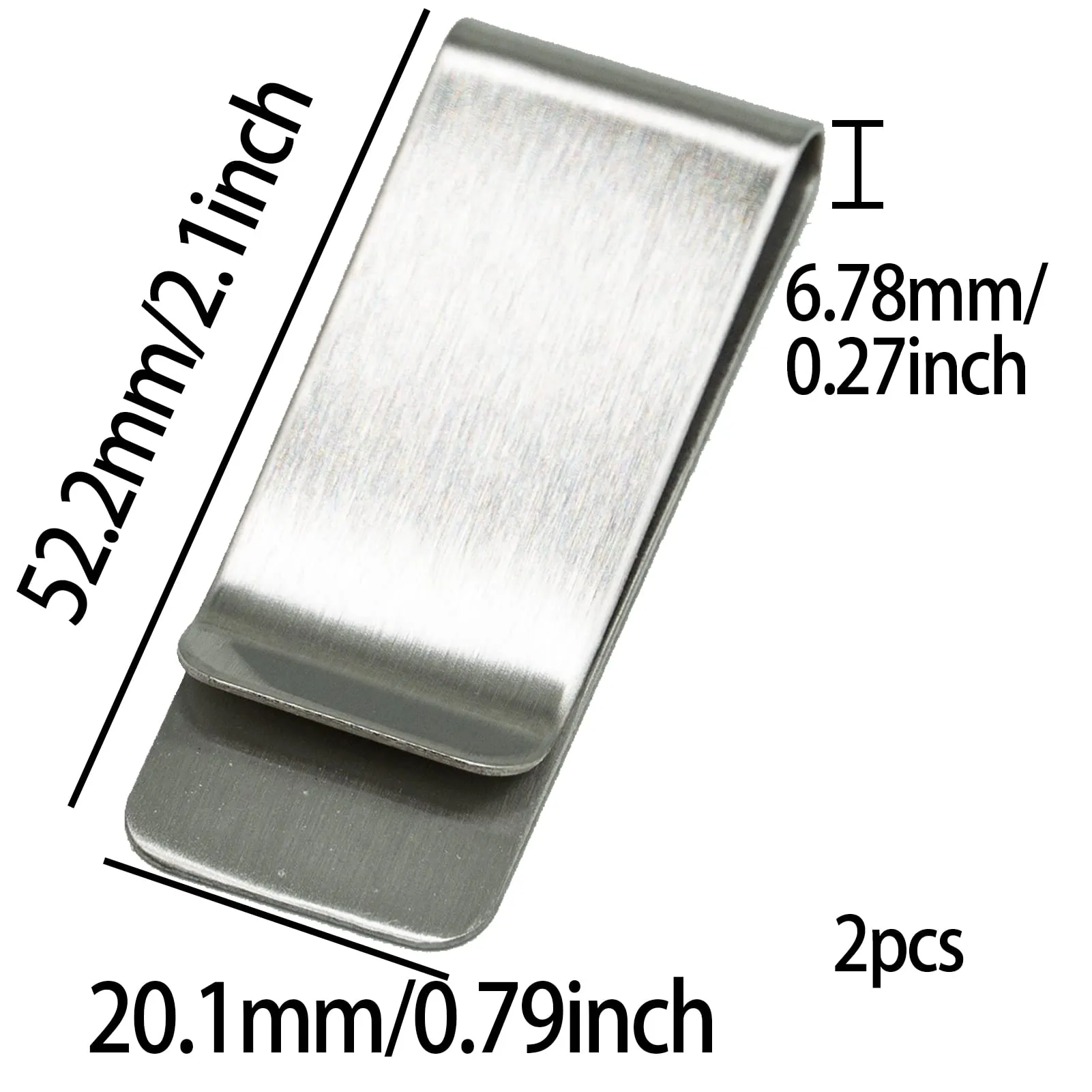 SZXMDKH Fermasoldi in Metallo Sottile, 2 Pezzi, Argento - immagine 2
