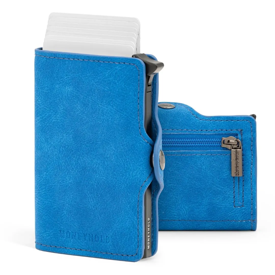 Moneyhold Portafoglio Uomo Slim in Similpelle con Protezione RFID, Porta Carte e Portamonete - immagine 1