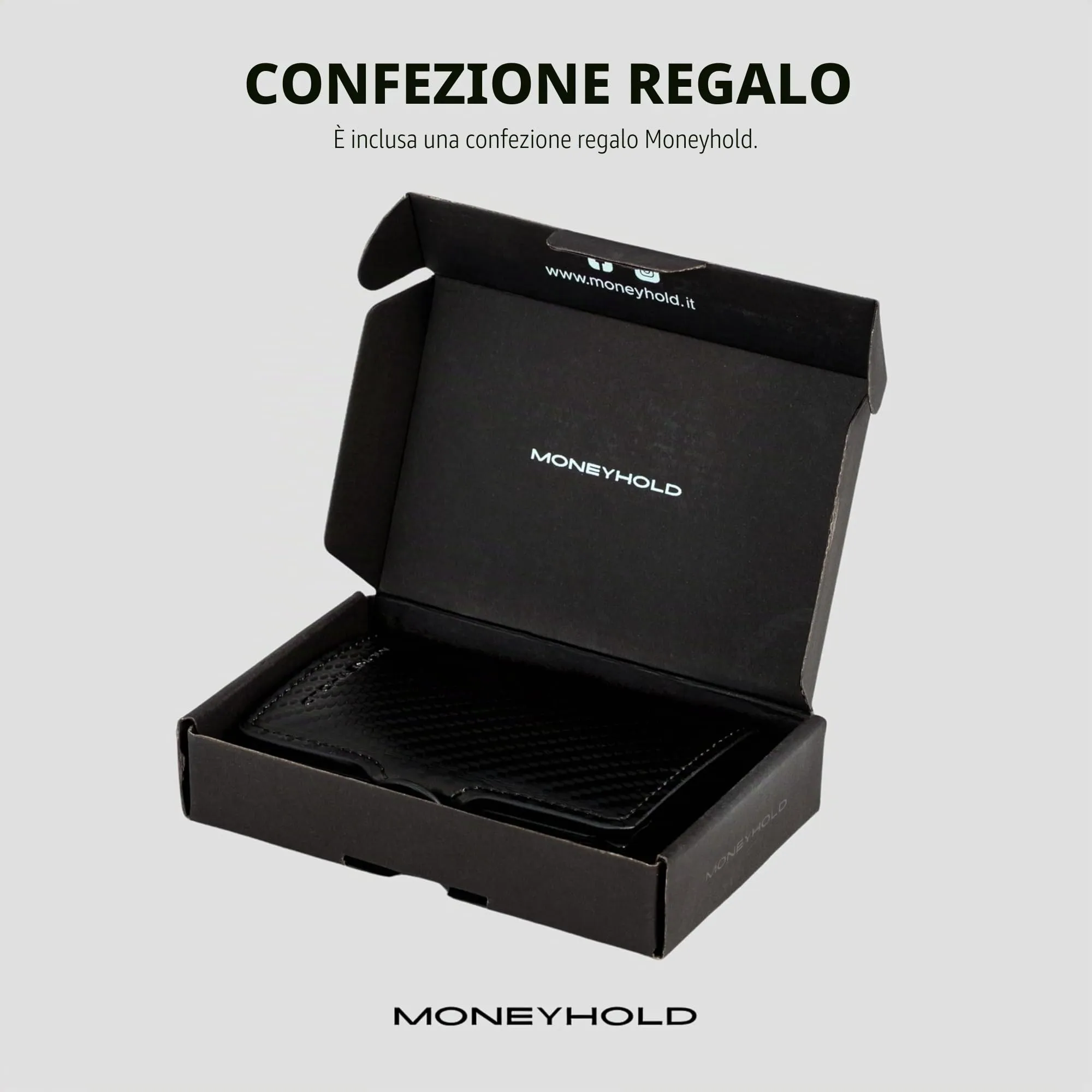 Moneyhold Portafoglio Uomo Slim in Similpelle con Protezione RFID, Porta Carte e Portamonete - immagine 5