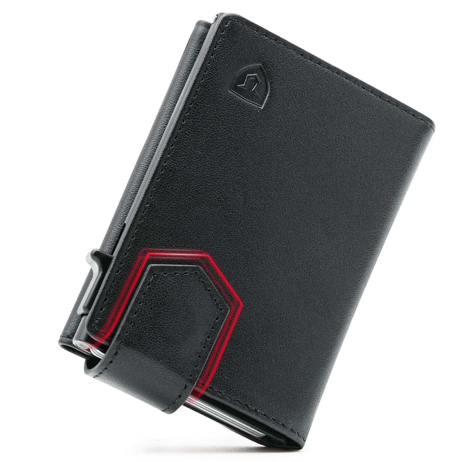 LORZOR Portafoglio Uomo Slim in Vera Pelle con Protezione RFID e Portamonete, Portacarte Pop-up per 10 Carte, Chiusura Magnetica - immagine 1