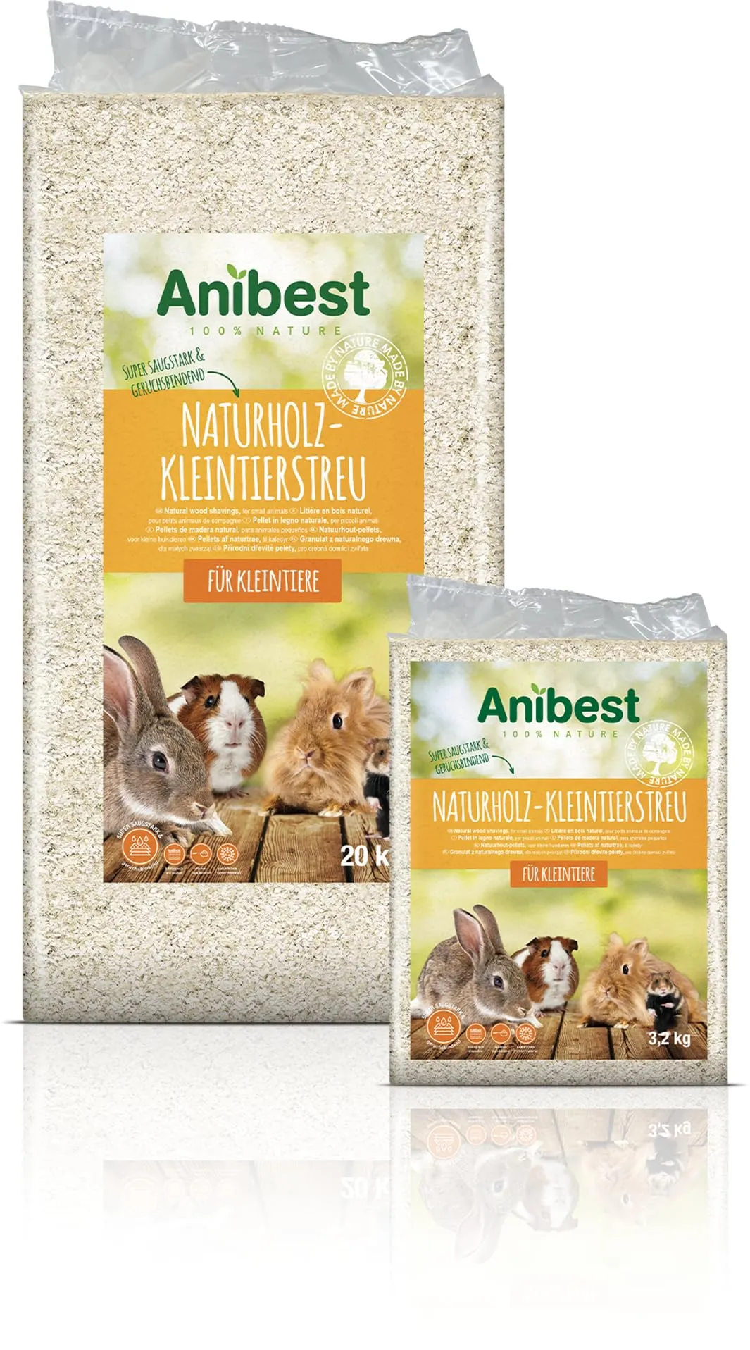 Anibest Pellet in Legno per Piccoli Animali, 60 l, 3,2 kg - immagine 4