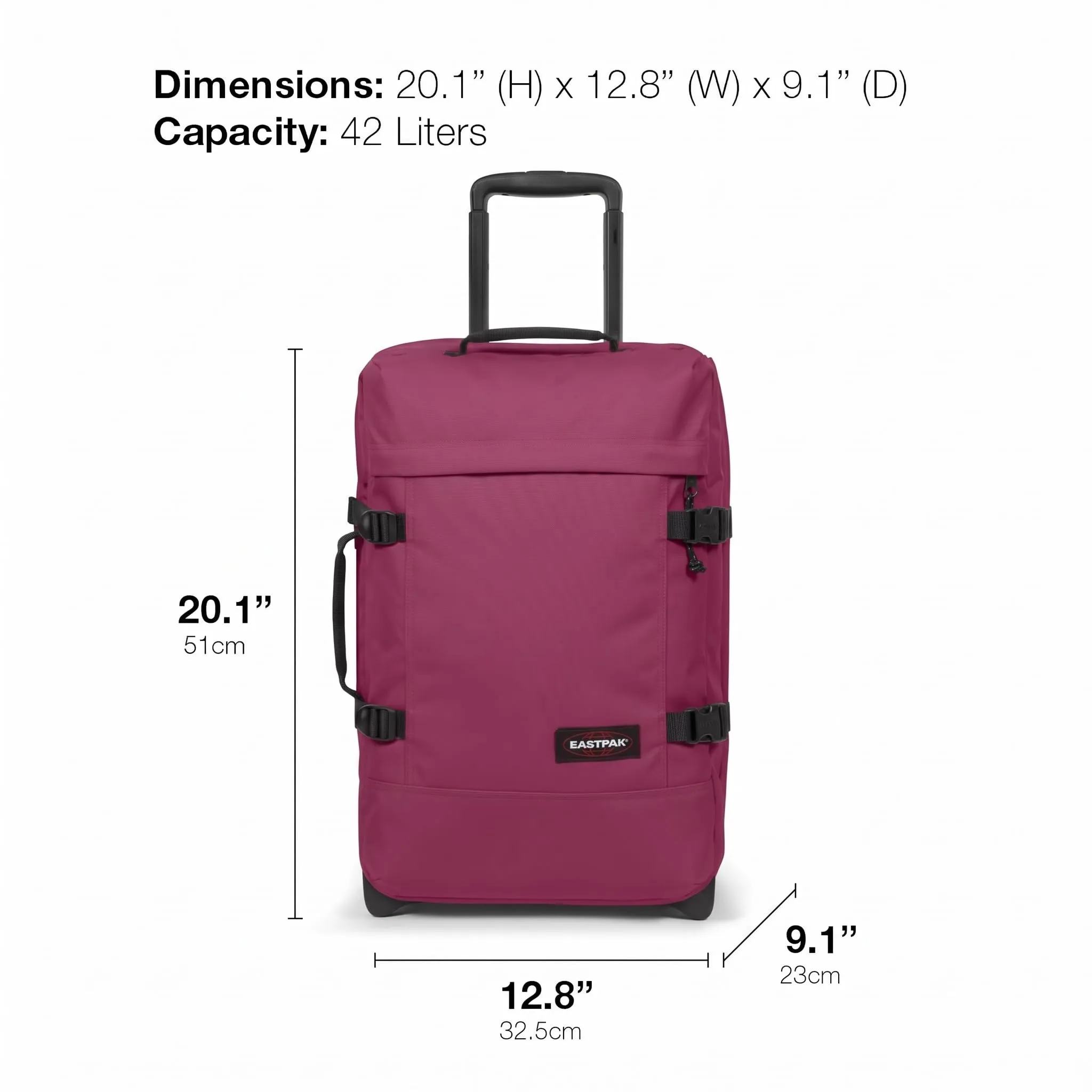 Eastpak Tranverz S Trolley Cabina 42L - Wine Burgundy - immagine 3