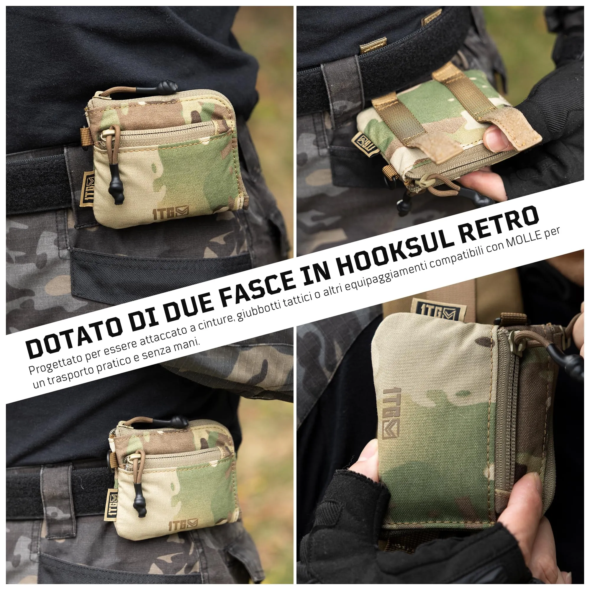 1TG Tactical Portamonete Minimalista in Nylon 500D con Cerniera YKK - immagine 3
