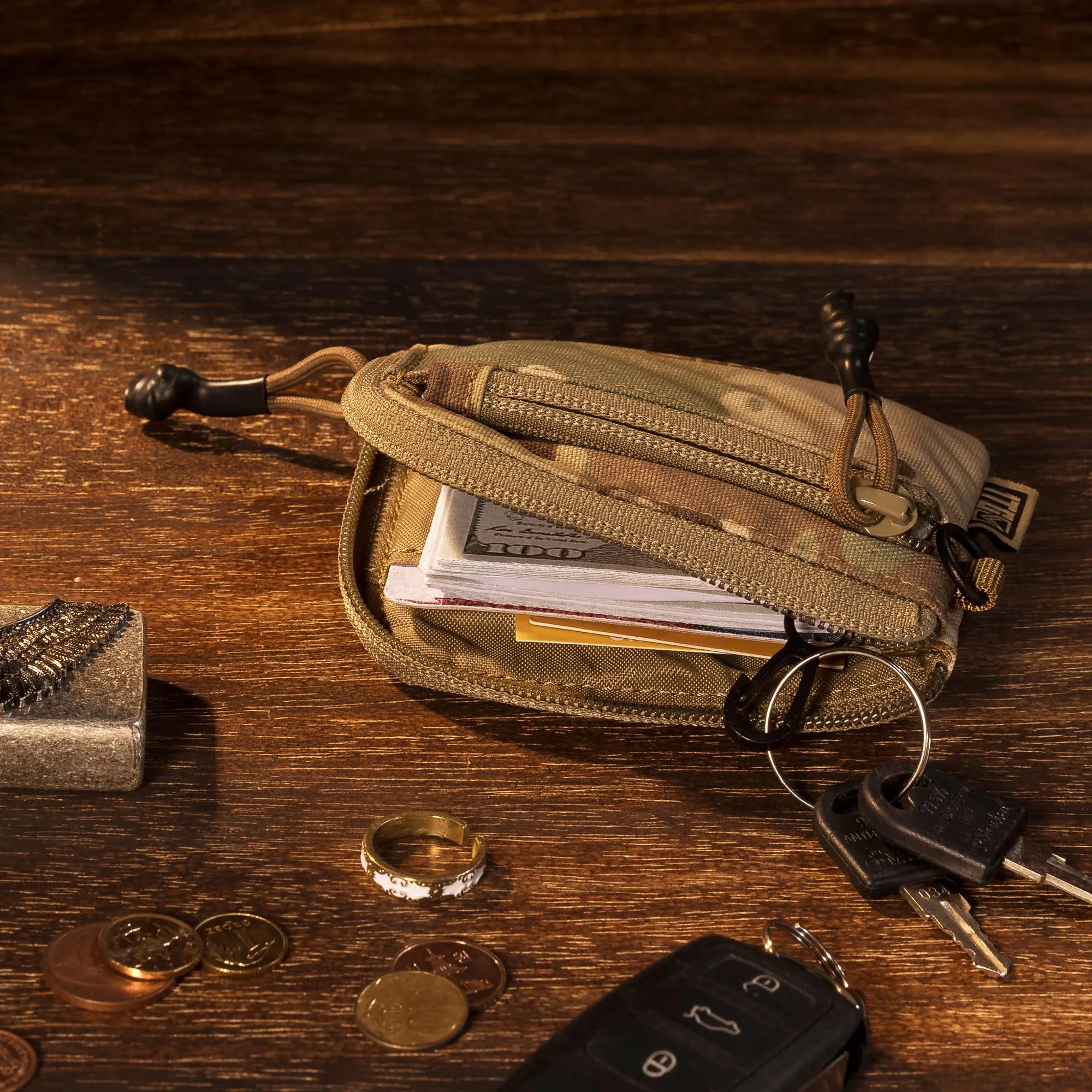 1TG Tactical Portamonete Minimalista in Nylon 500D con Cerniera YKK - immagine 5
