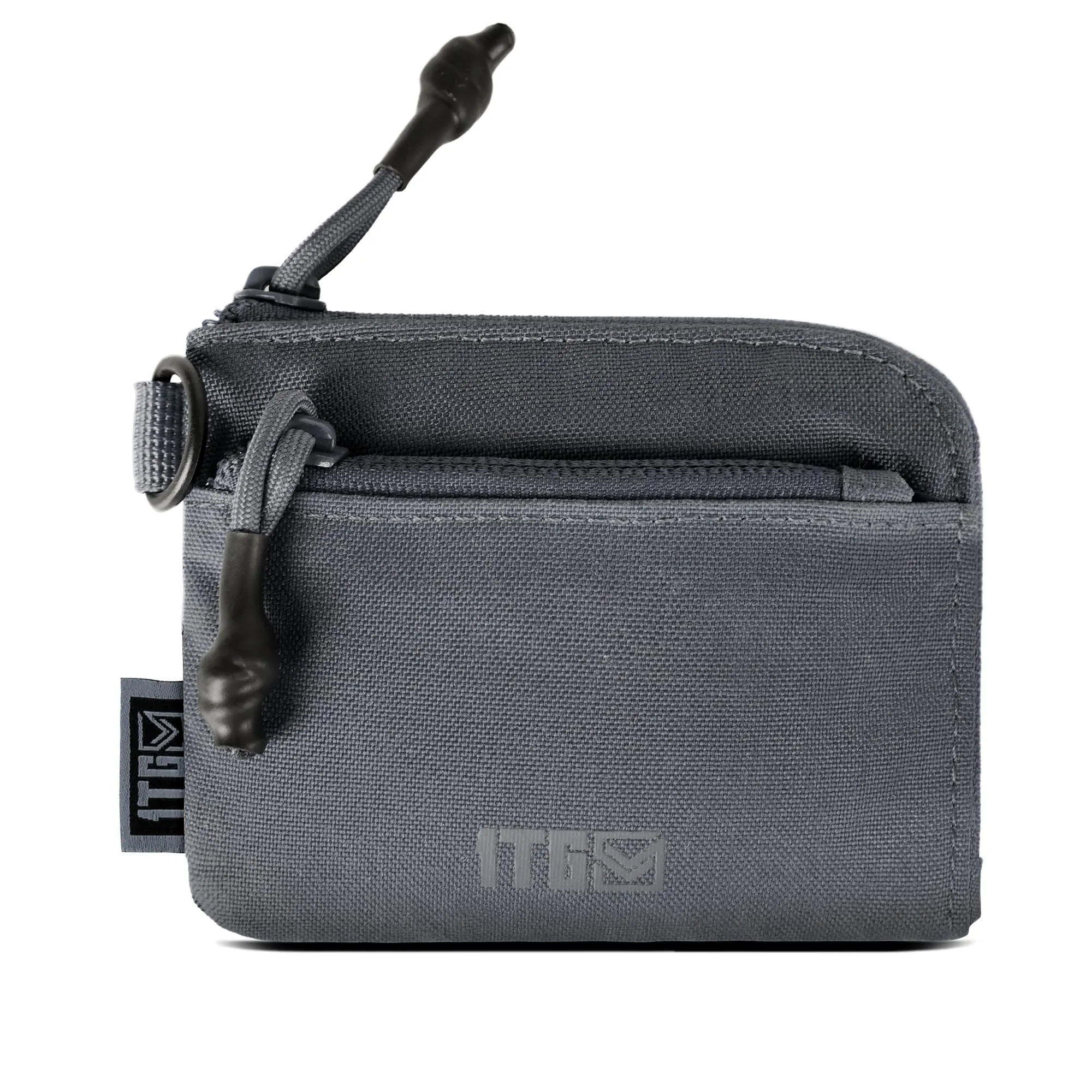 1TG Tactical Portafoglio Minimalista in Nylon 500D con Cerniera YKK - Grigio - immagine 1