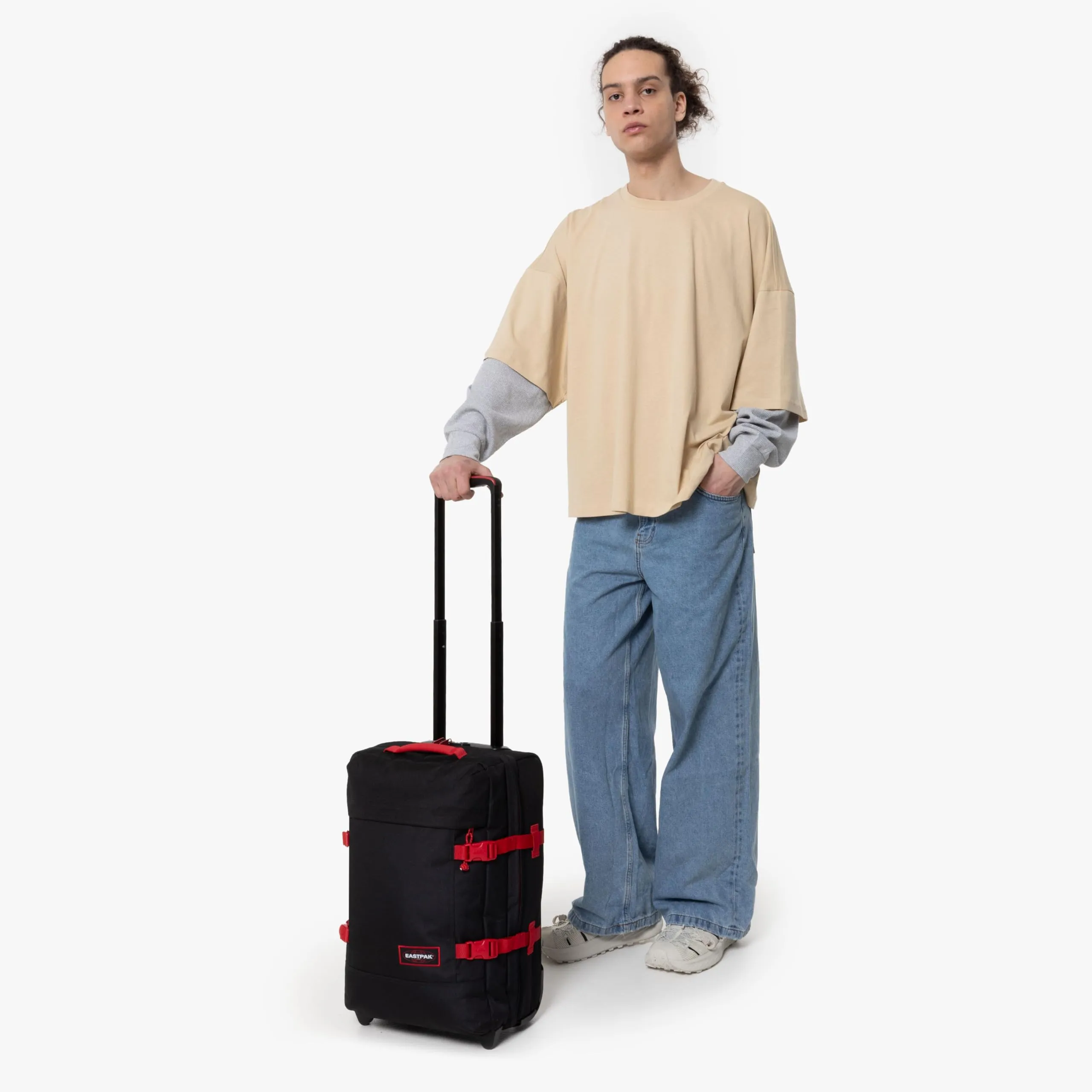 Eastpak Tranverz S Valigia, 45 cm, 42 L, Kontrast Scarlet - immagine 7