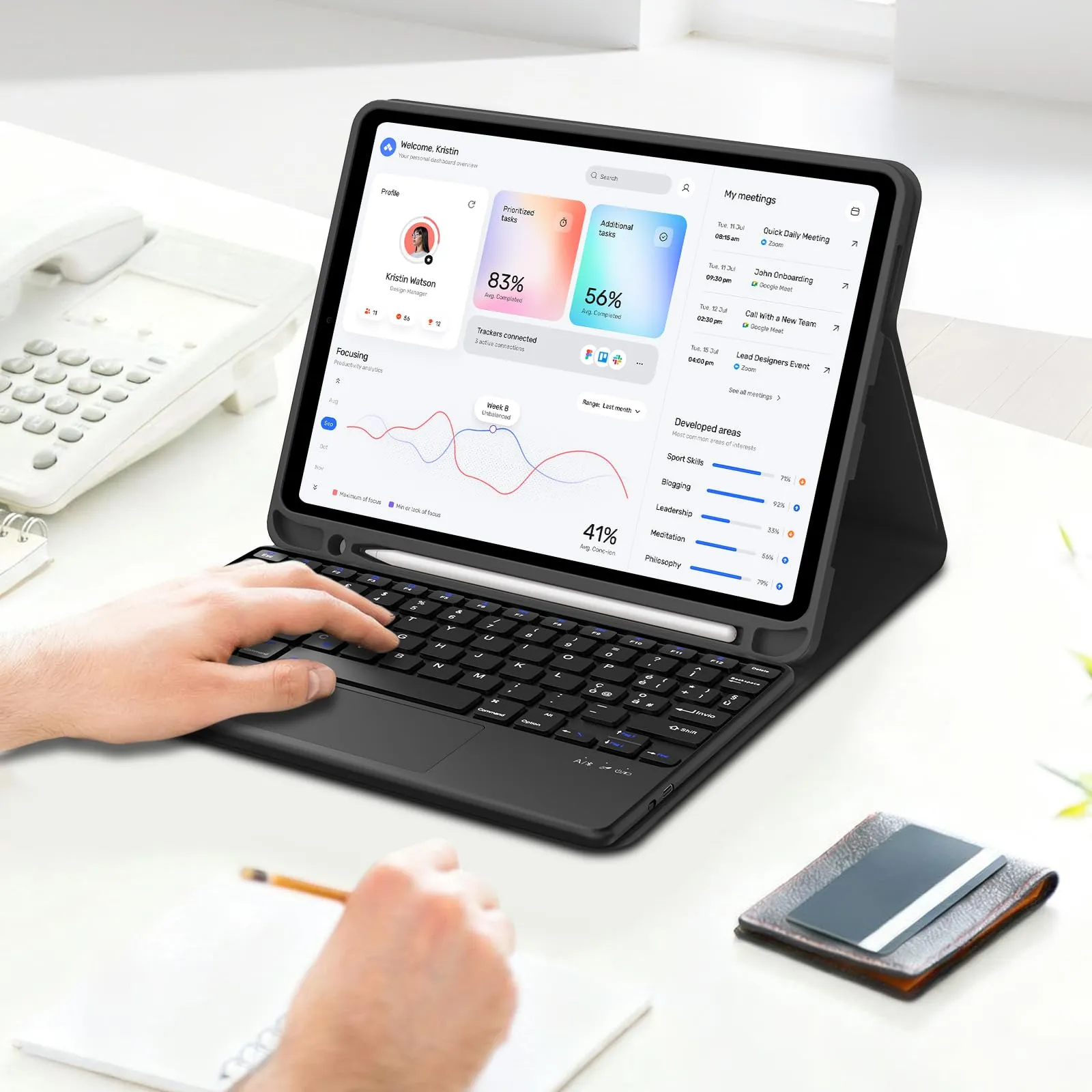 Tastiera per iPad A16 11 Generazione 11" 2025/10 Generazione 2022 10.9" - immagine 9