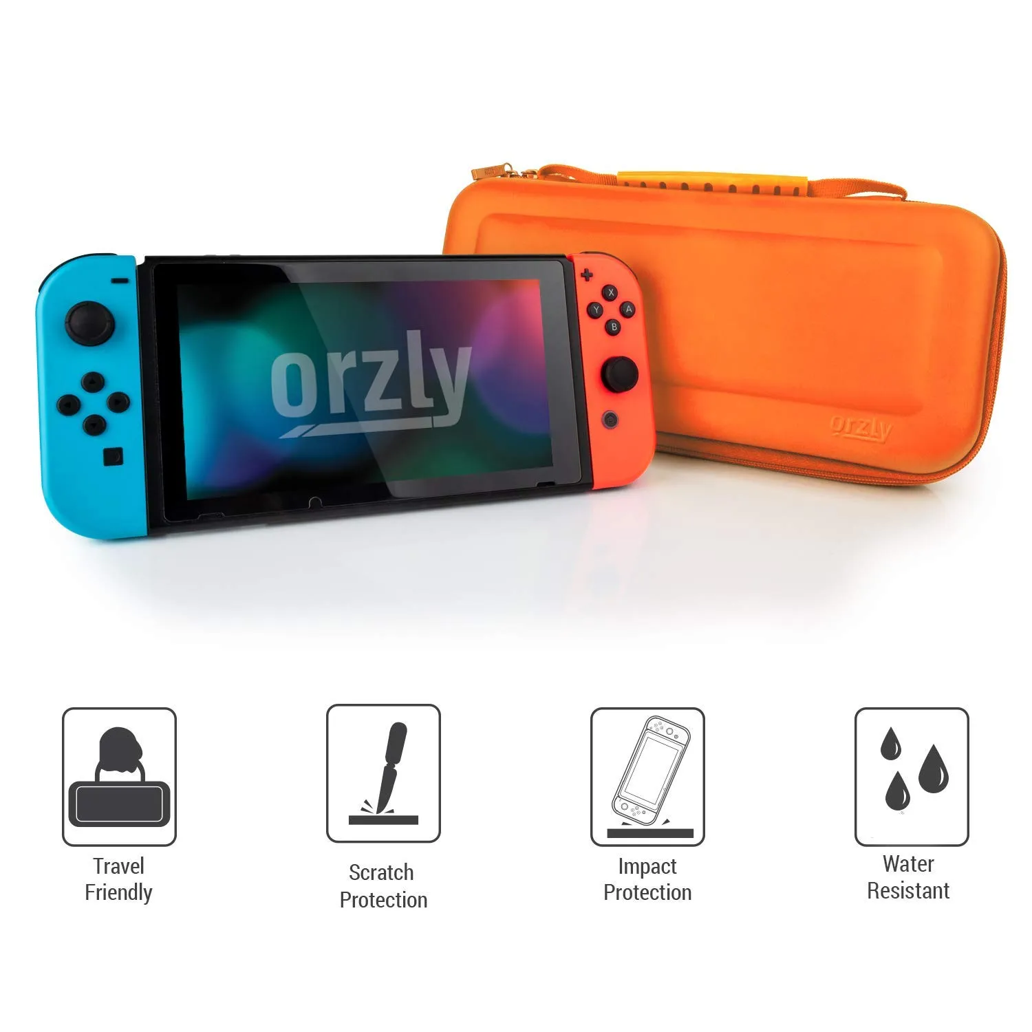 Orzly Kit di Accessori per Nintendo Switch - Arancione - immagine 7