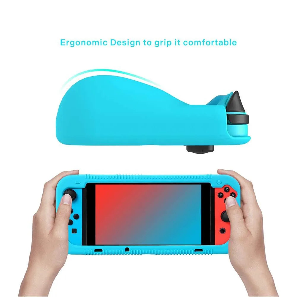 Teyomi Custodia Protettiva in Silicone per Nintendo Switch con 2 Slot per Cartucce (Verde) - immagine 2