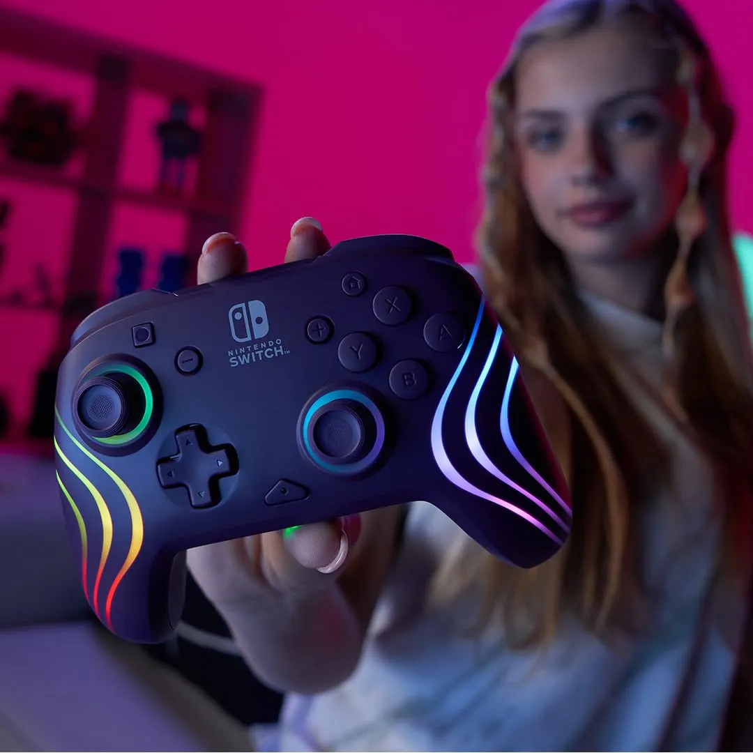 PDP Afterglow Wave Wireless Controller for Nintendo Switch - Purple - immagine 5
