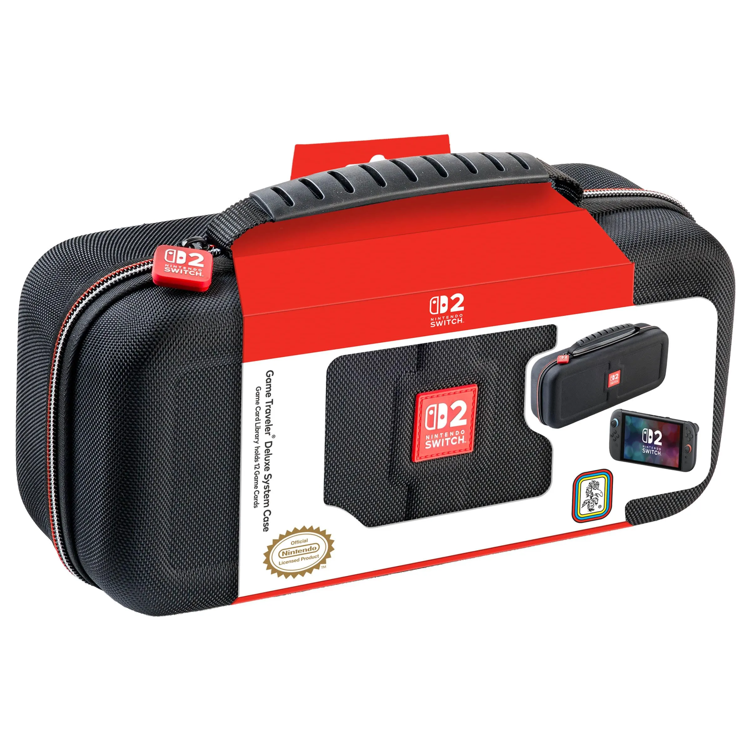Game Traveler Deluxe Systems Case for Nintendo Switch 2, Nintendo Switch OLED and Nintendo Switch - 12 Game Cards and 2 microSD Card Slots - immagine 1