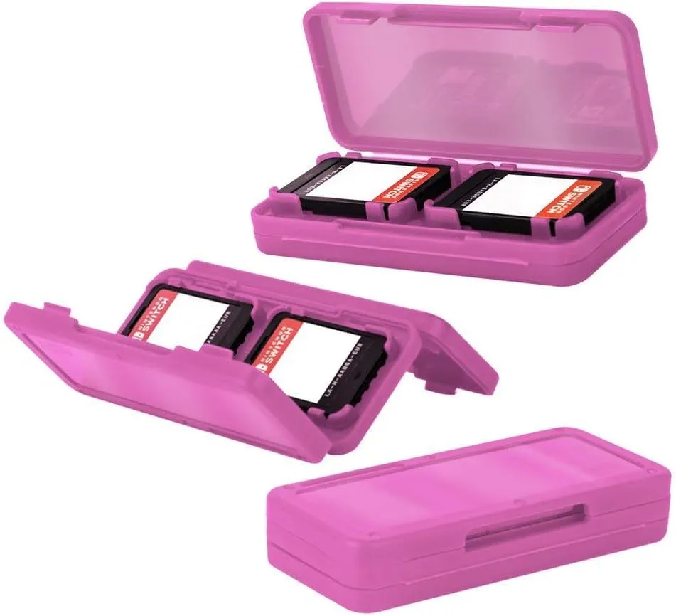 Orzly Accessori per Nintendo Switch - Rosa (Custodia, Copertura Giochi, Pellicola Protettiva, Grip Case, Cavo USB, Cuffie) - immagine 5