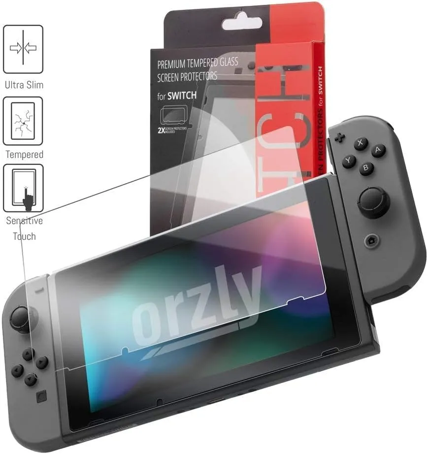 Orzly Accessori per Nintendo Switch - Rosa (Custodia, Copertura Giochi, Pellicola Protettiva, Grip Case, Cavo USB, Cuffie) - immagine 6