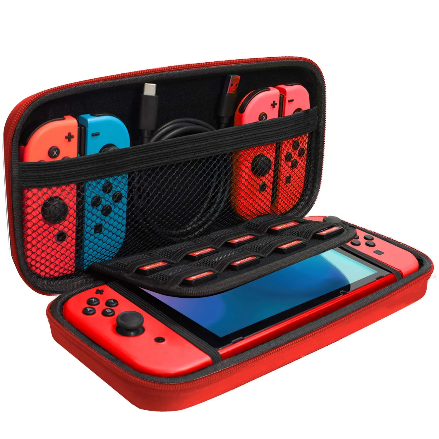 Orzly Accessori per Nintendo Switch - Rosso - immagine 2