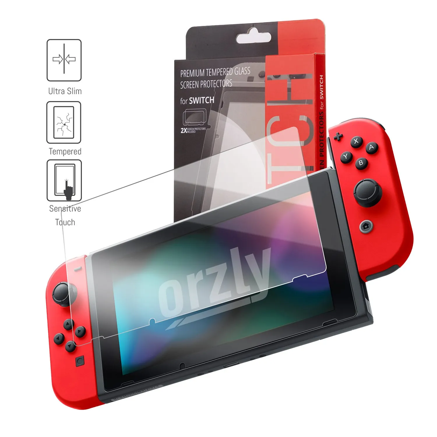 Orzly Accessori per Nintendo Switch - Rosso - immagine 3