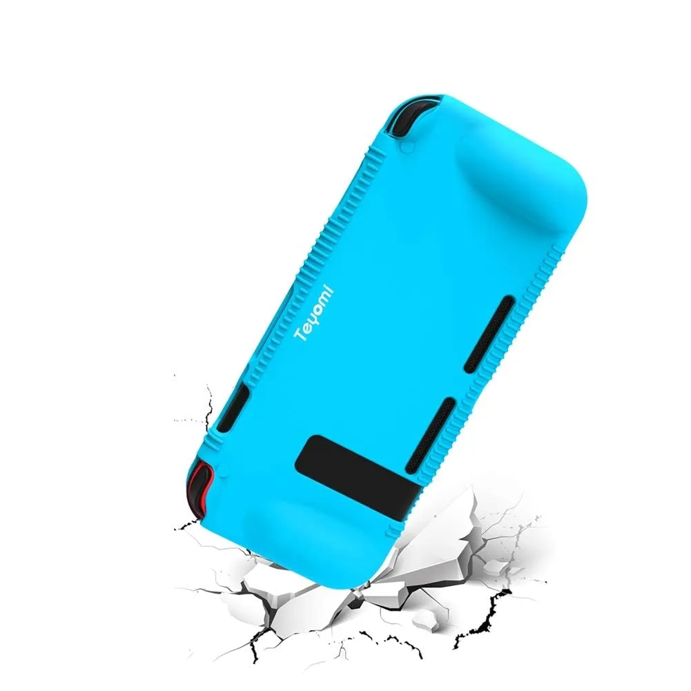 Teyomi Custodia in Silicone per Nintendo Switch con 2 Slot per Schede di Gioco, Blu - immagine 4