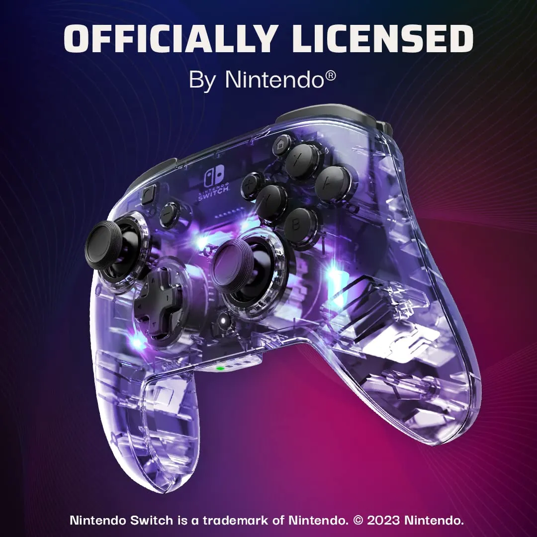 PDP Afterglow Deluxe+ Audio Wireless Controller for Nintendo Switch, Prismatic - immagine 4
